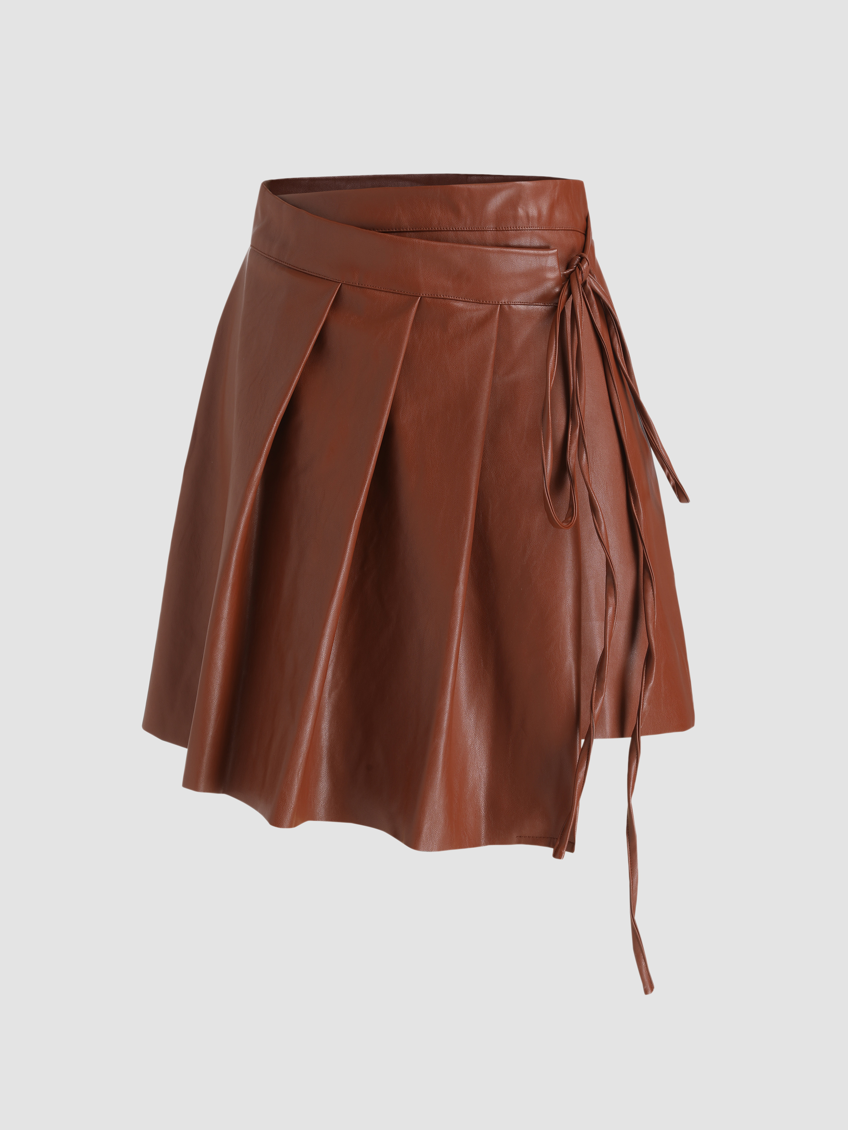 d.i.a レザー プリーツ ミニスカート フェイクレザープリーツミニスカート