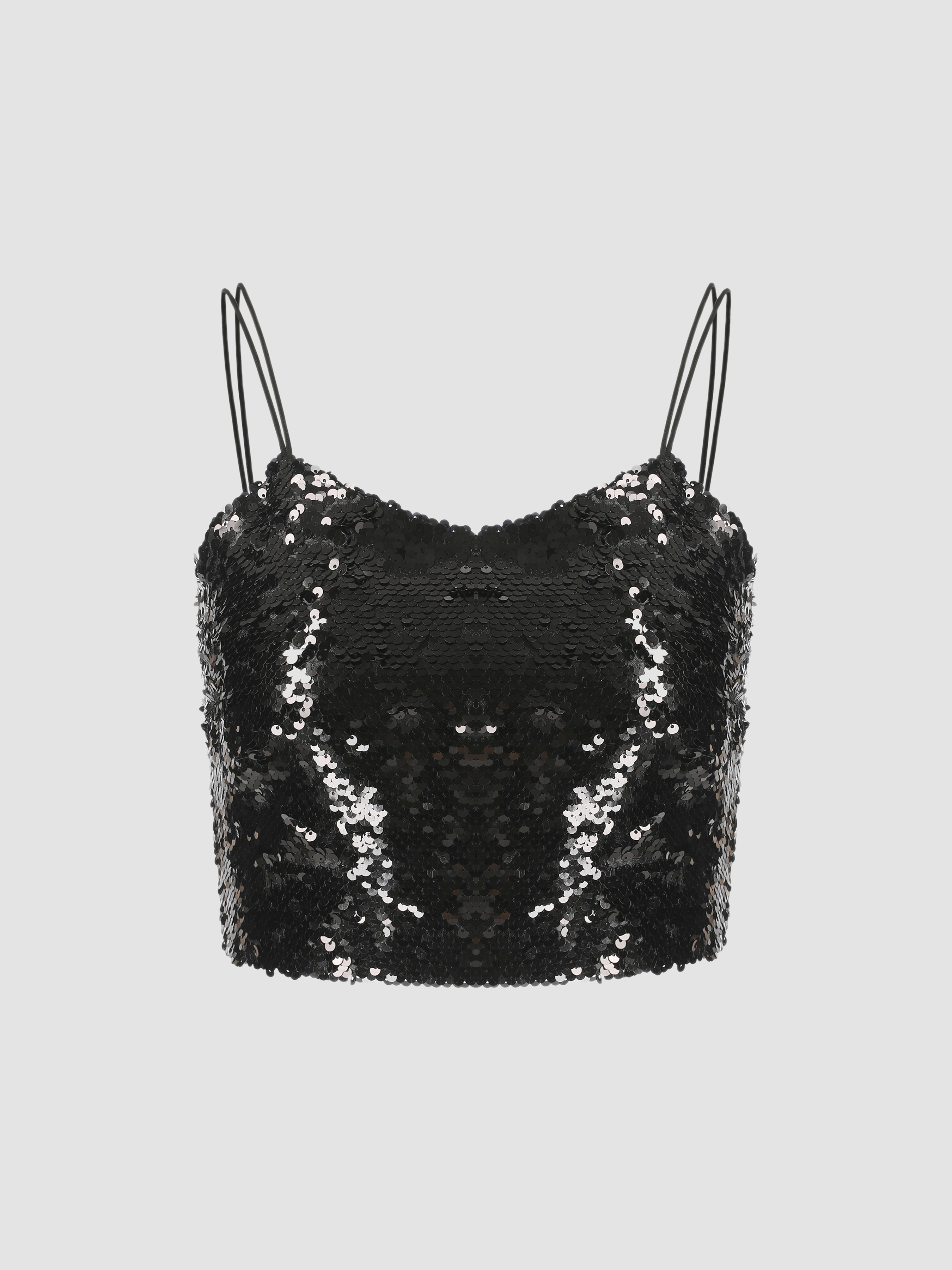 Black Sequin Cami Top - Cider