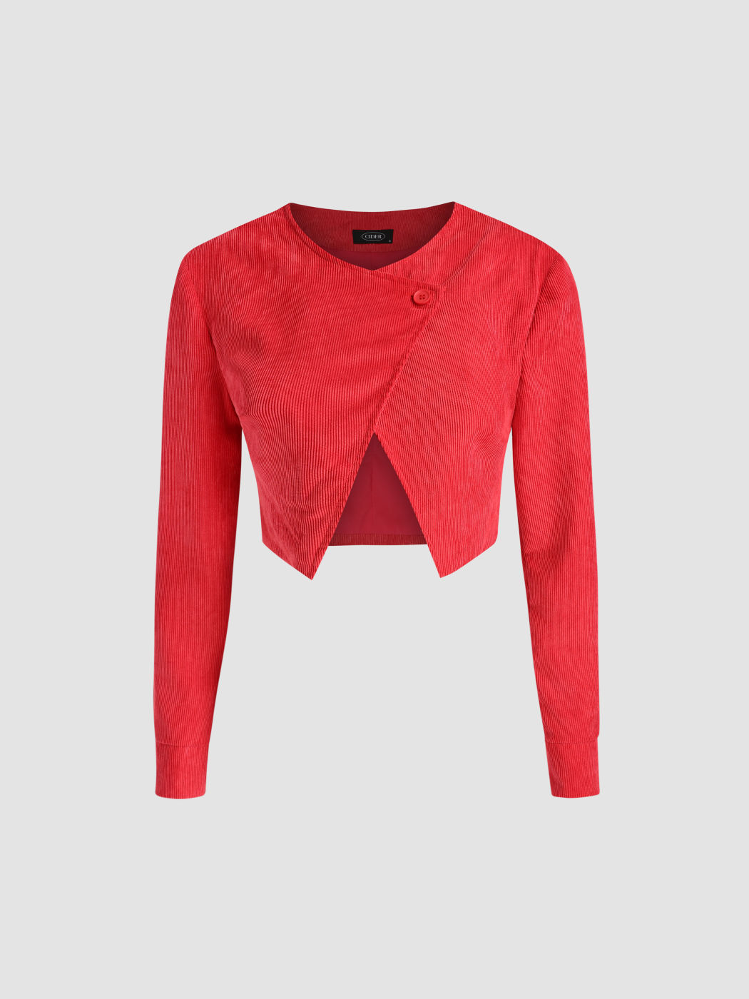 Rotes Crop-T-Shirt mit Cut-Out