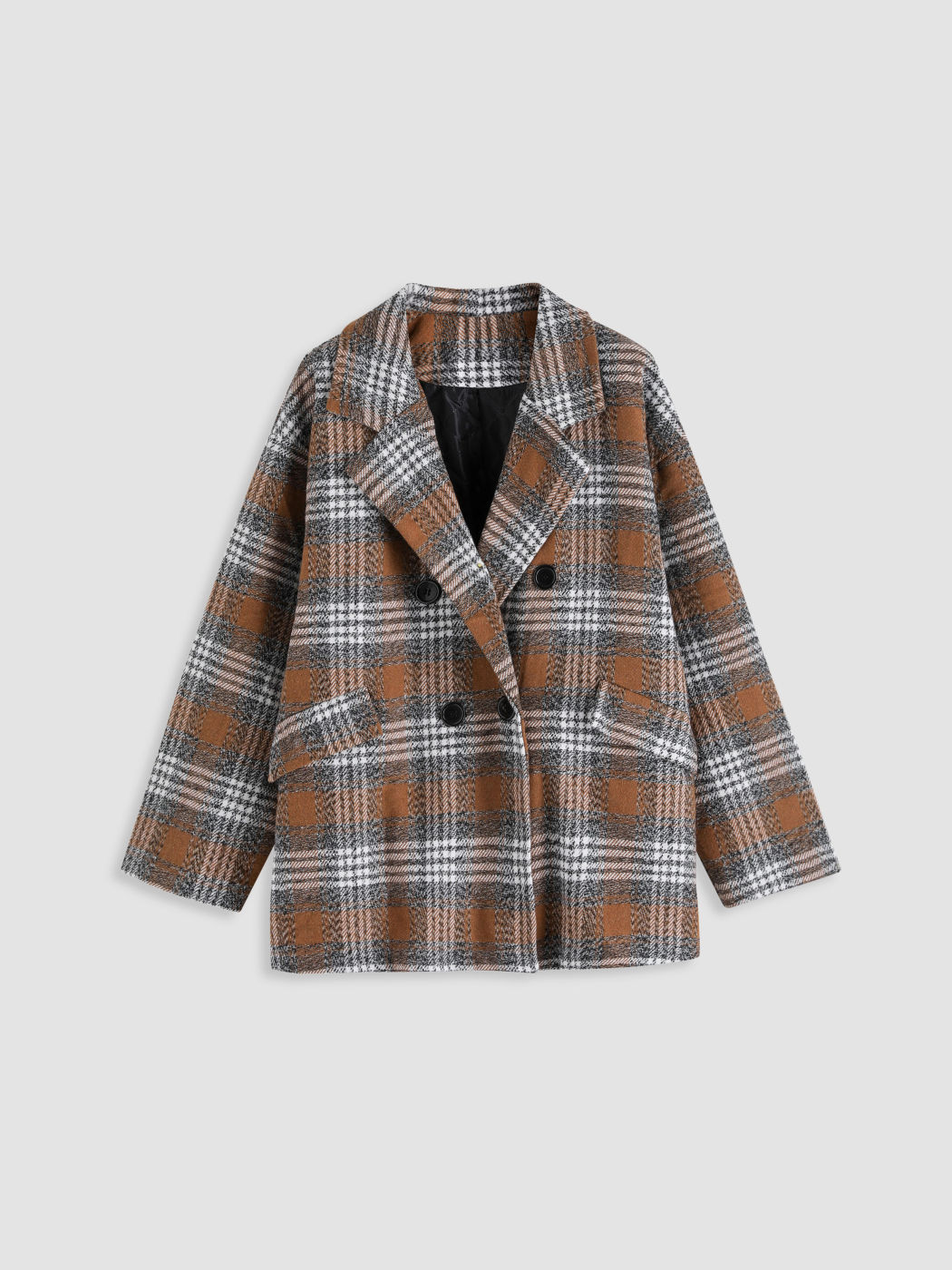 Tweed-Blazer mit Karomuster