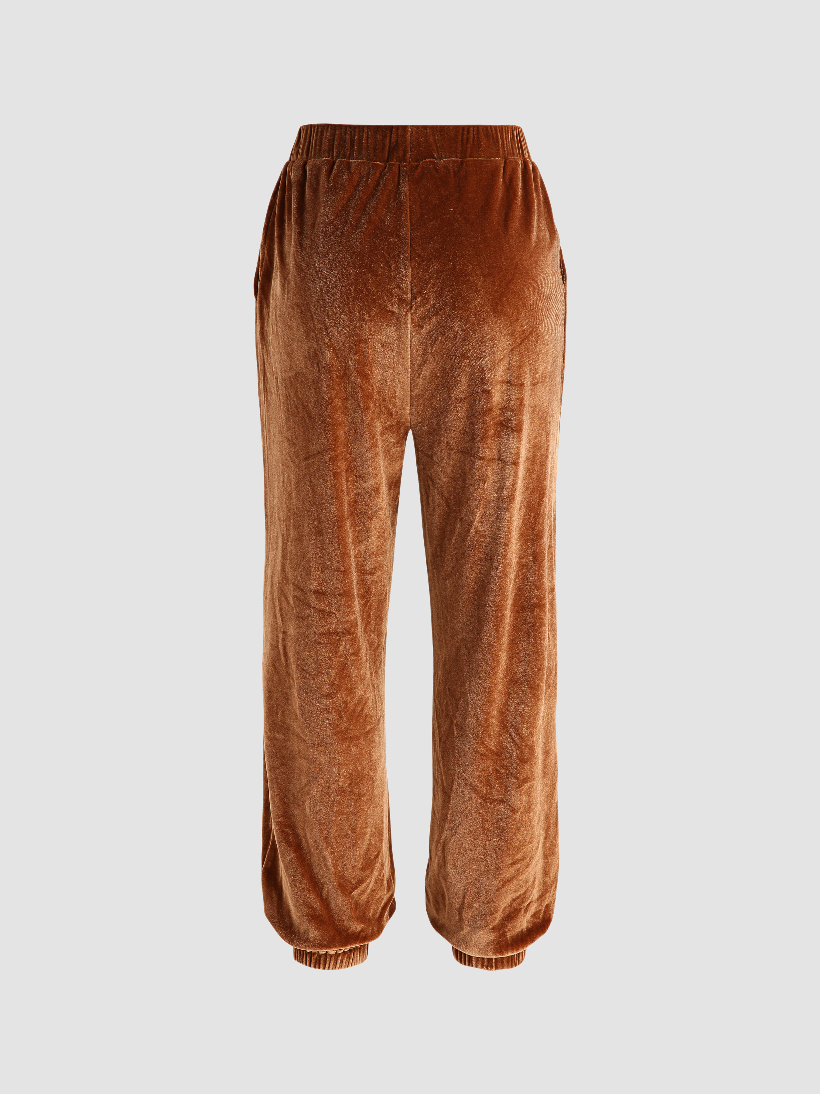 パンツ Rest & Recreation VELVET JOGGER PANTS (BROWN) Brown Velvet Joggers - Cider