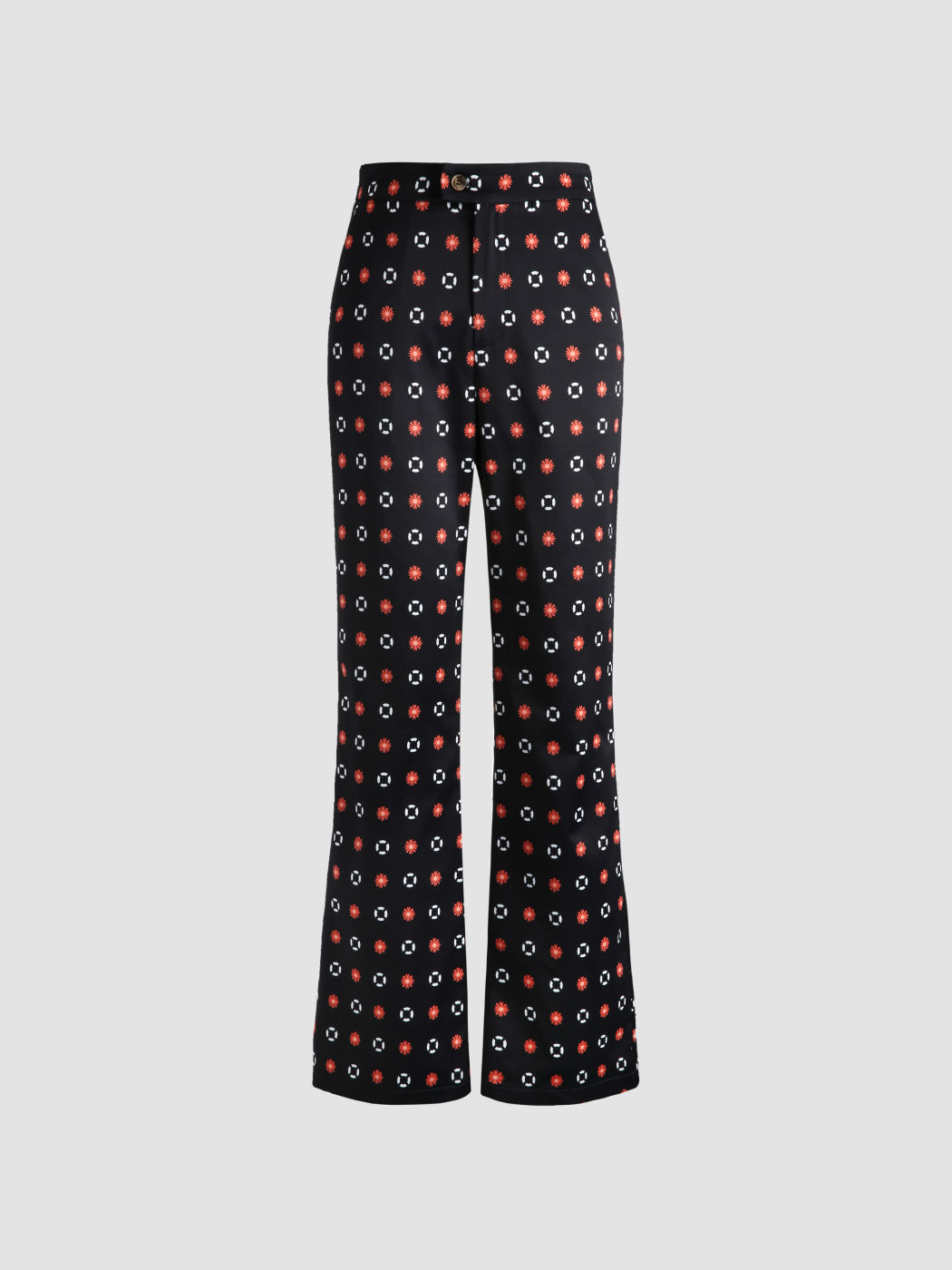 Hose mit Blumendruck und hoher Taille