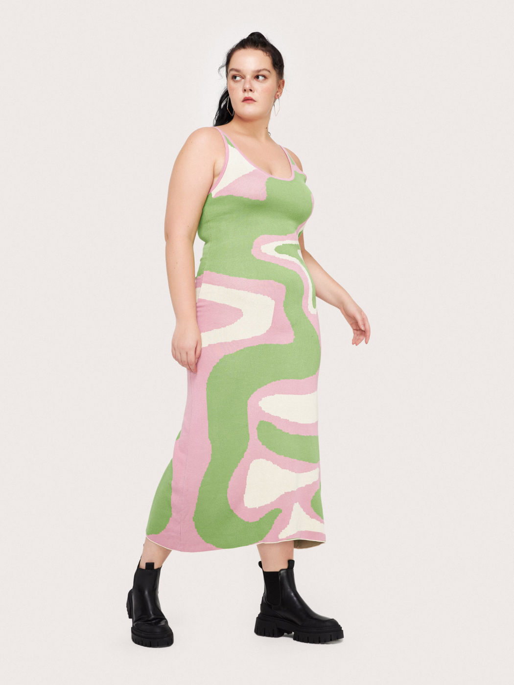Knit Caught In The Tide Curve&Plus Maxi Dress