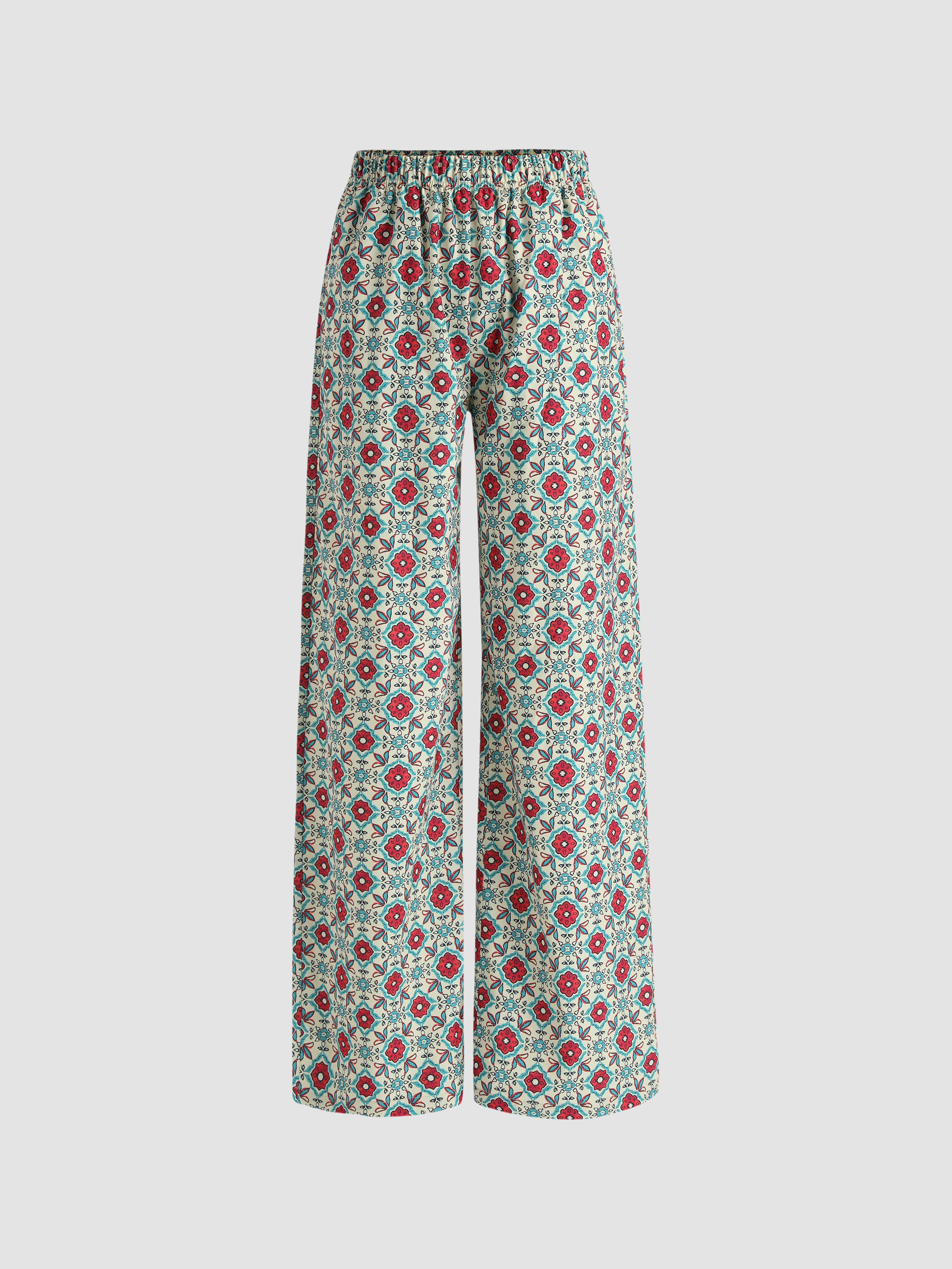 Allover Print Trousers - Cider