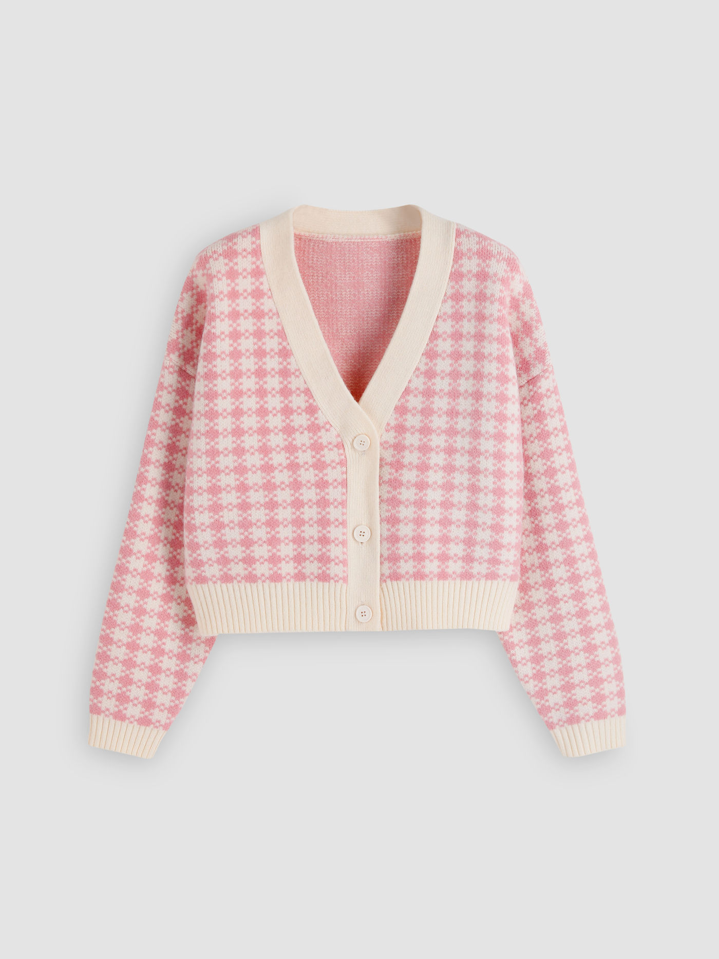 Pink Button Up Cardigan 