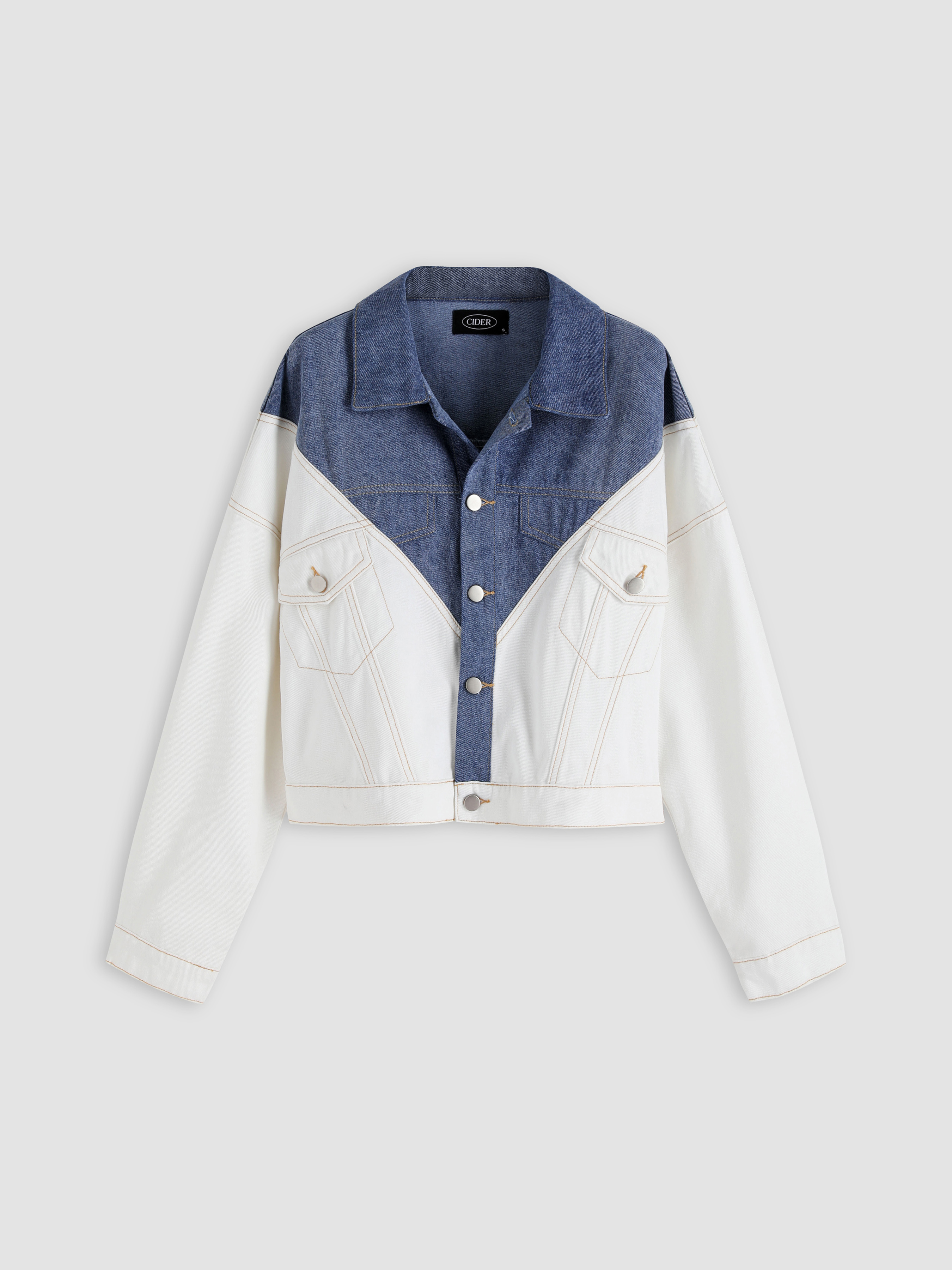 Denim Patchy Pocket Jacket Cider