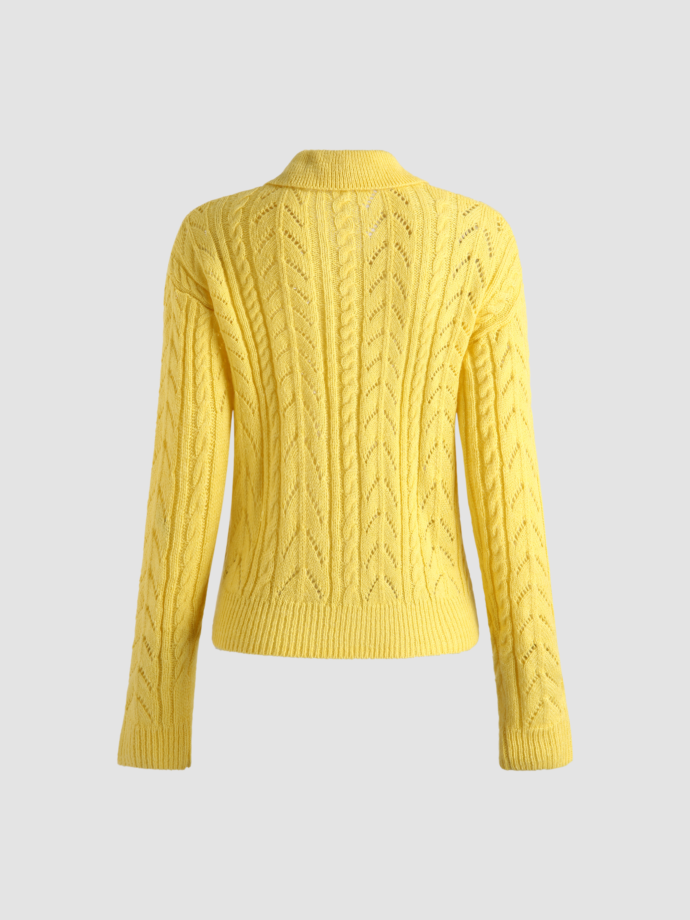 Yellow Button Up Sweater