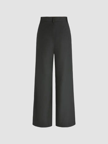 Acubi Solid Straight Leg Trousers