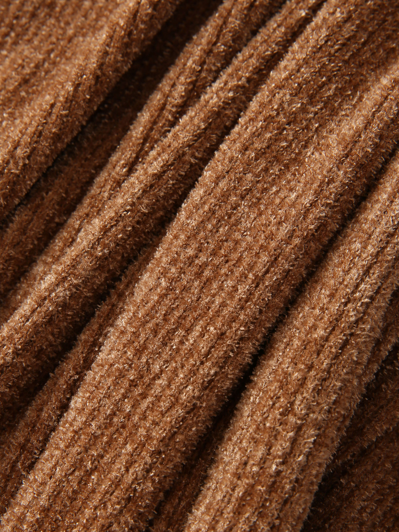 Brown Knit Zip Up Cardigan