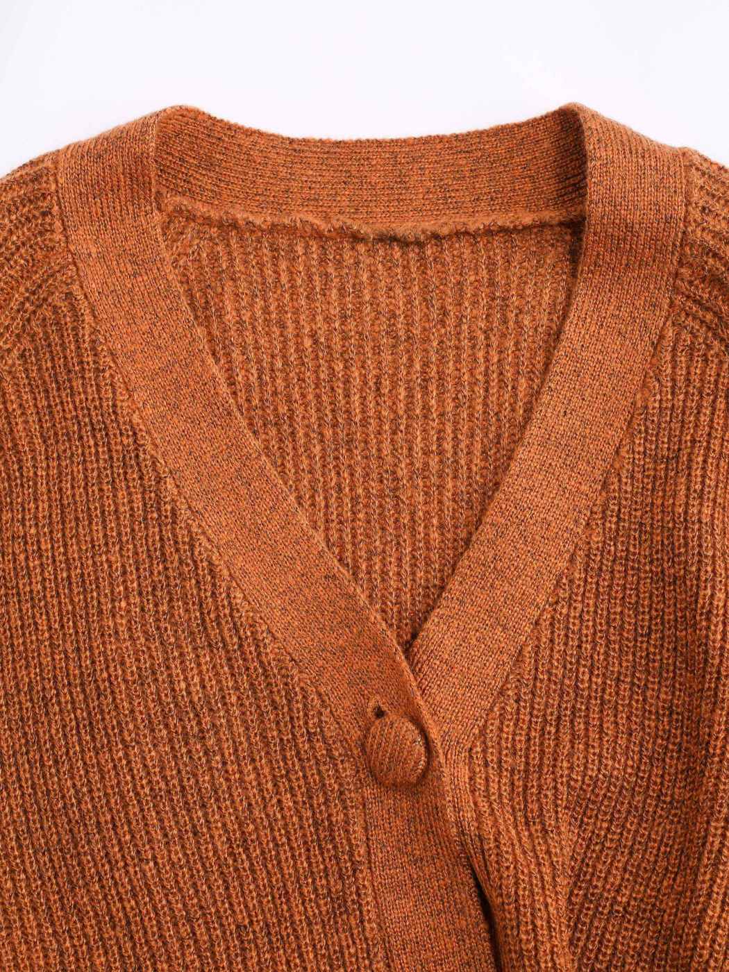 Orange Strickjacke