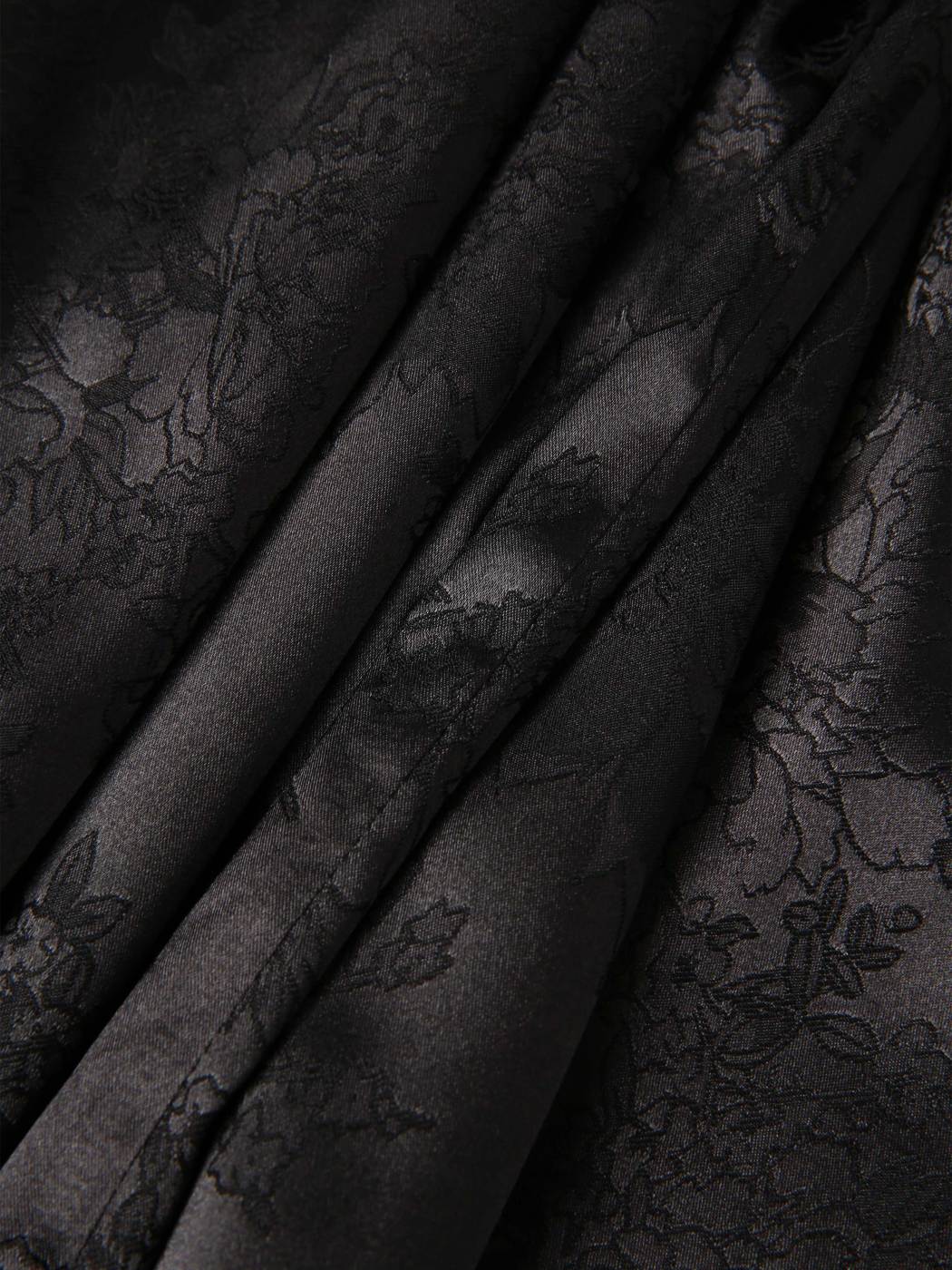 Schwarze Jacquard-Hose mit Blumenmuster