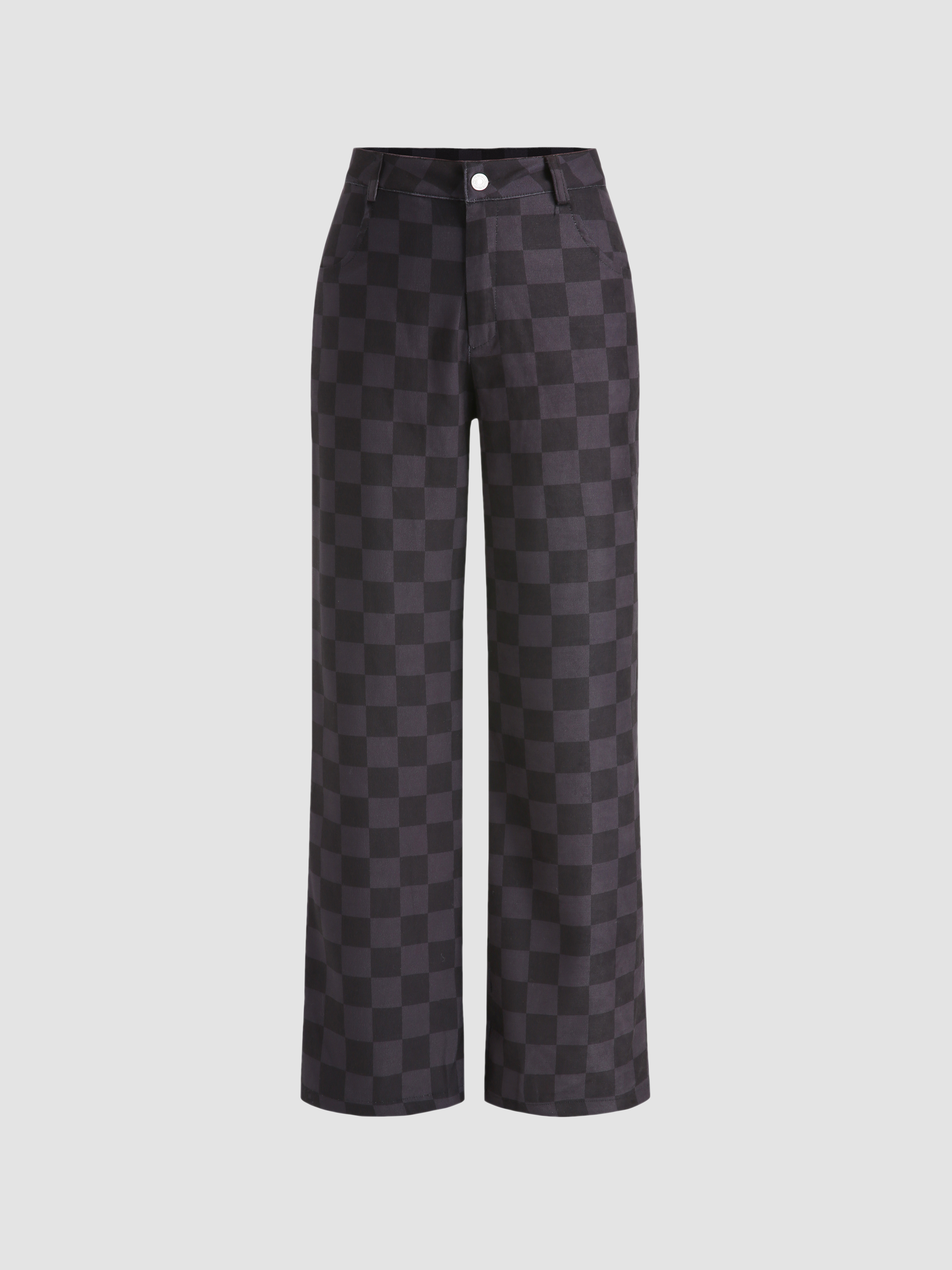Dark Checker Board Trousers Cider