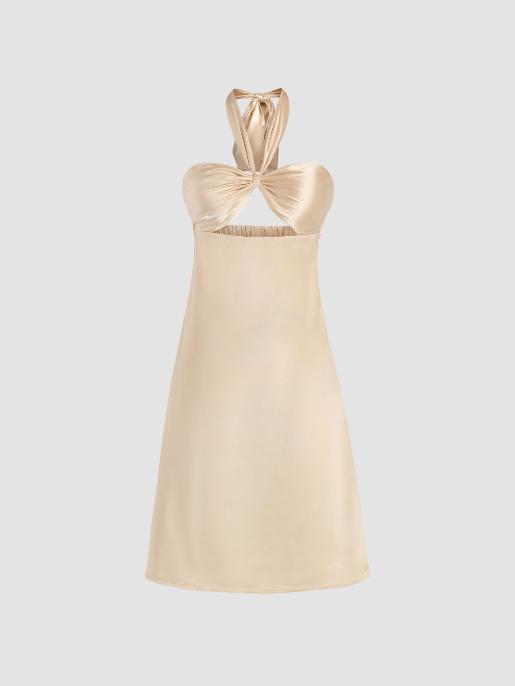 Midi-Kleid in Champagner-Gold