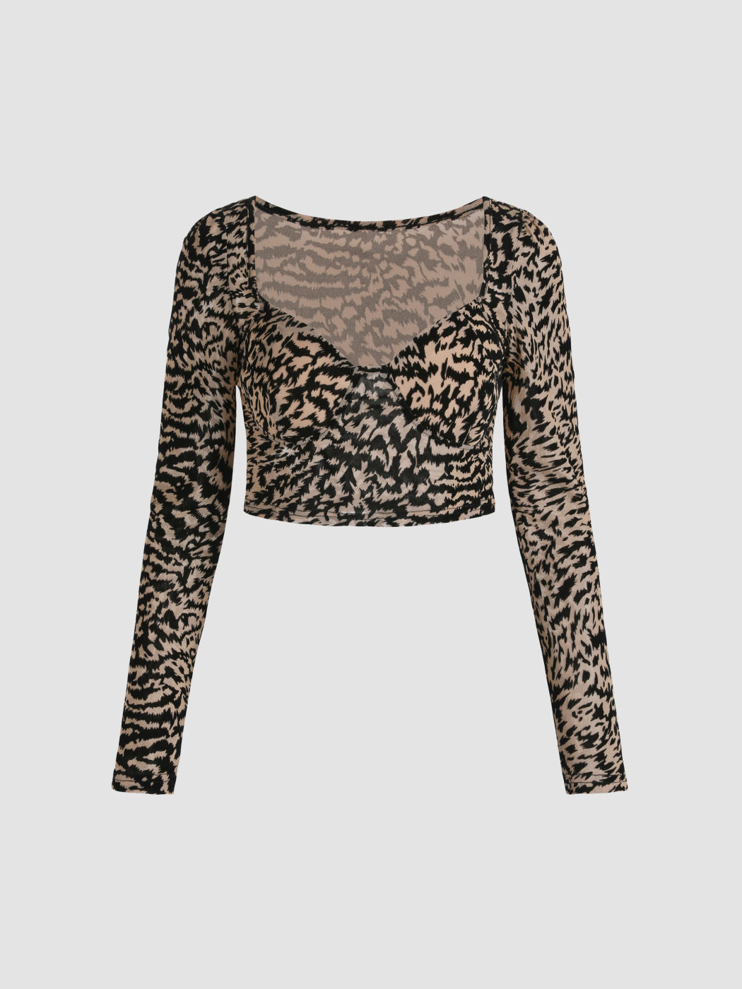 Kitty Riot Long Sleeve Crop Top