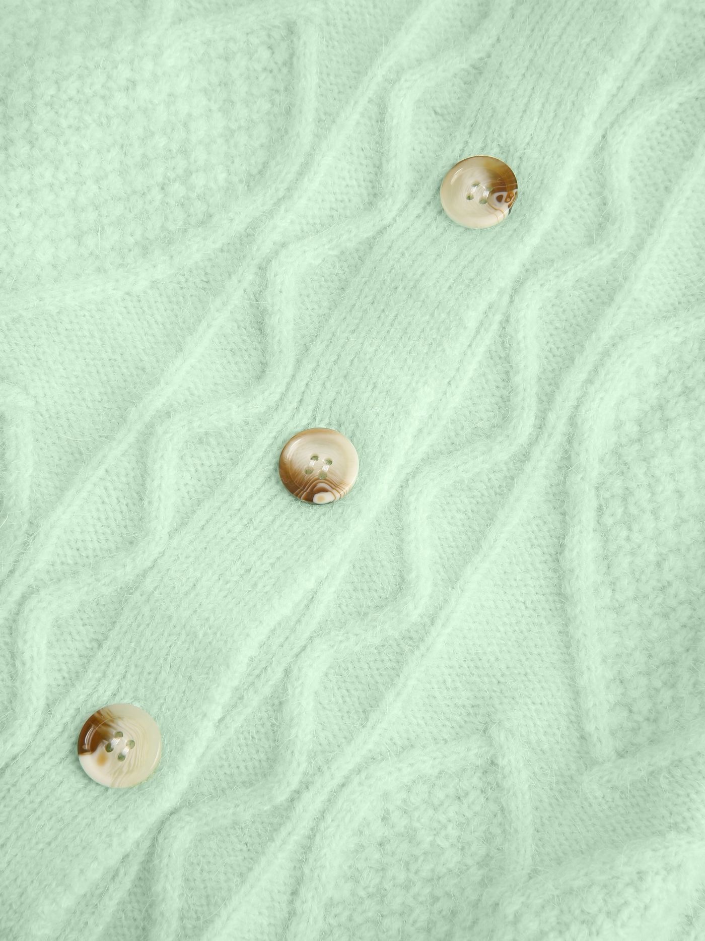 Mintgrüne Strickjacke