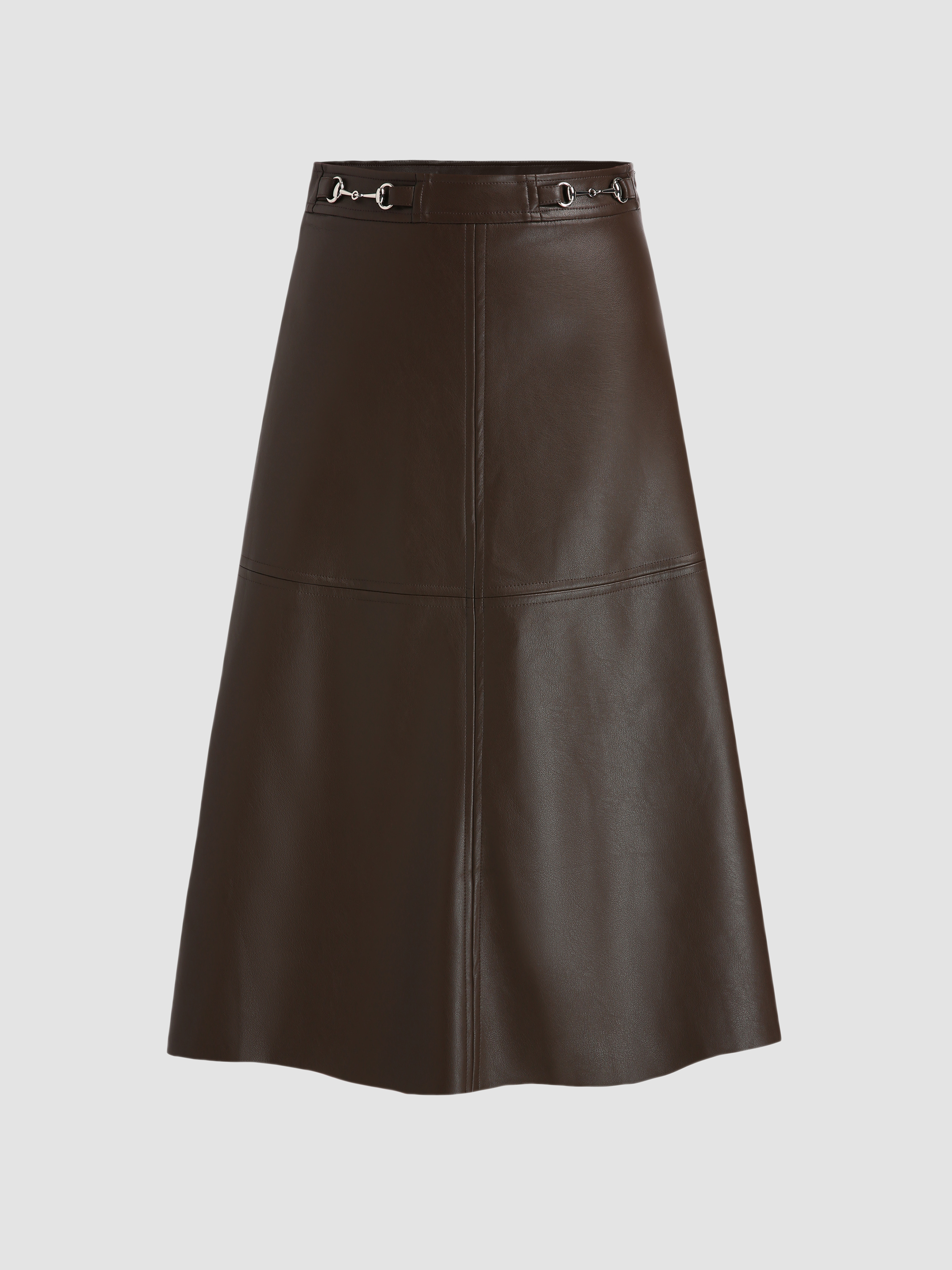 Leather midi skirt outlet quality