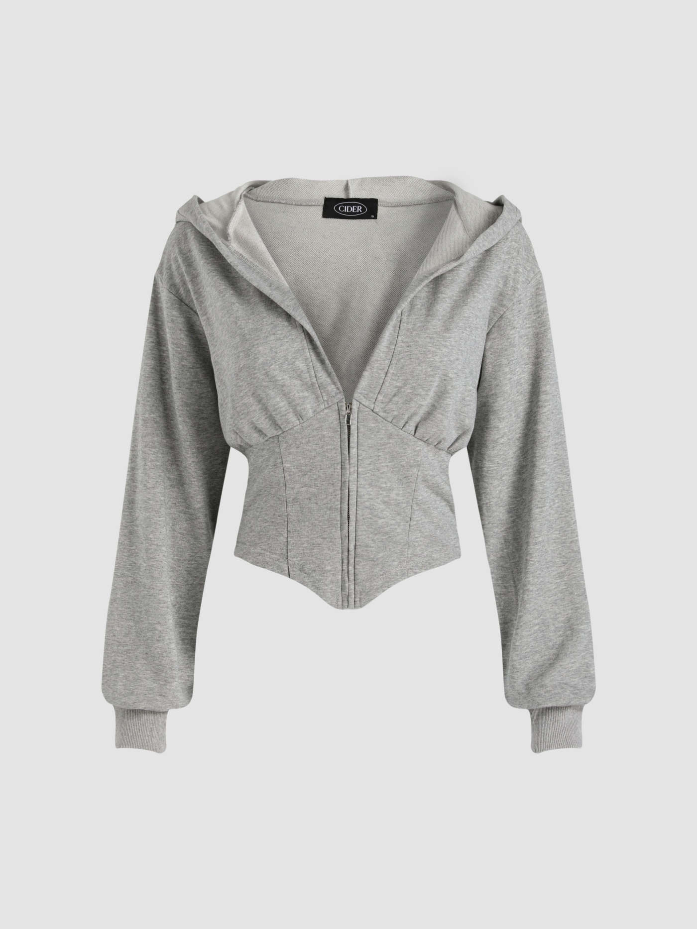 Solid Hooded Corset Hoodie