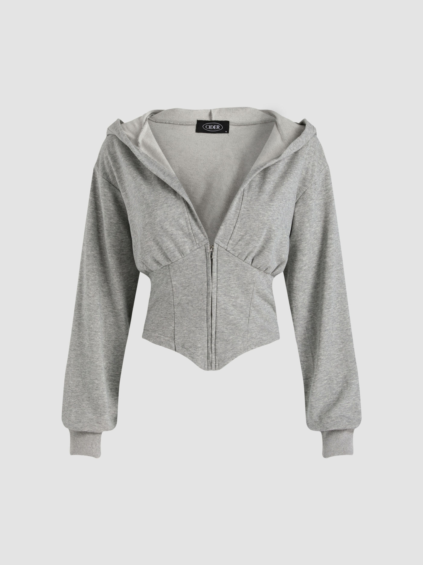 Solid Hooded Corset Hoodie