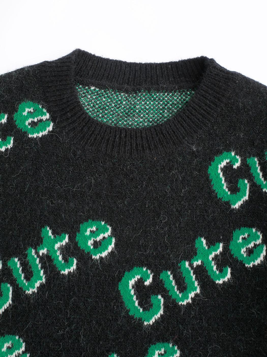 Netter Wort-Pullover