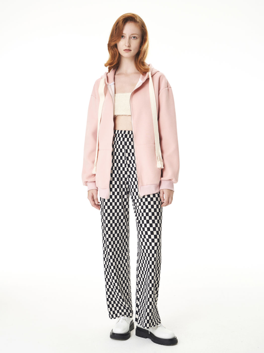 Pink Zip Up Hoodie