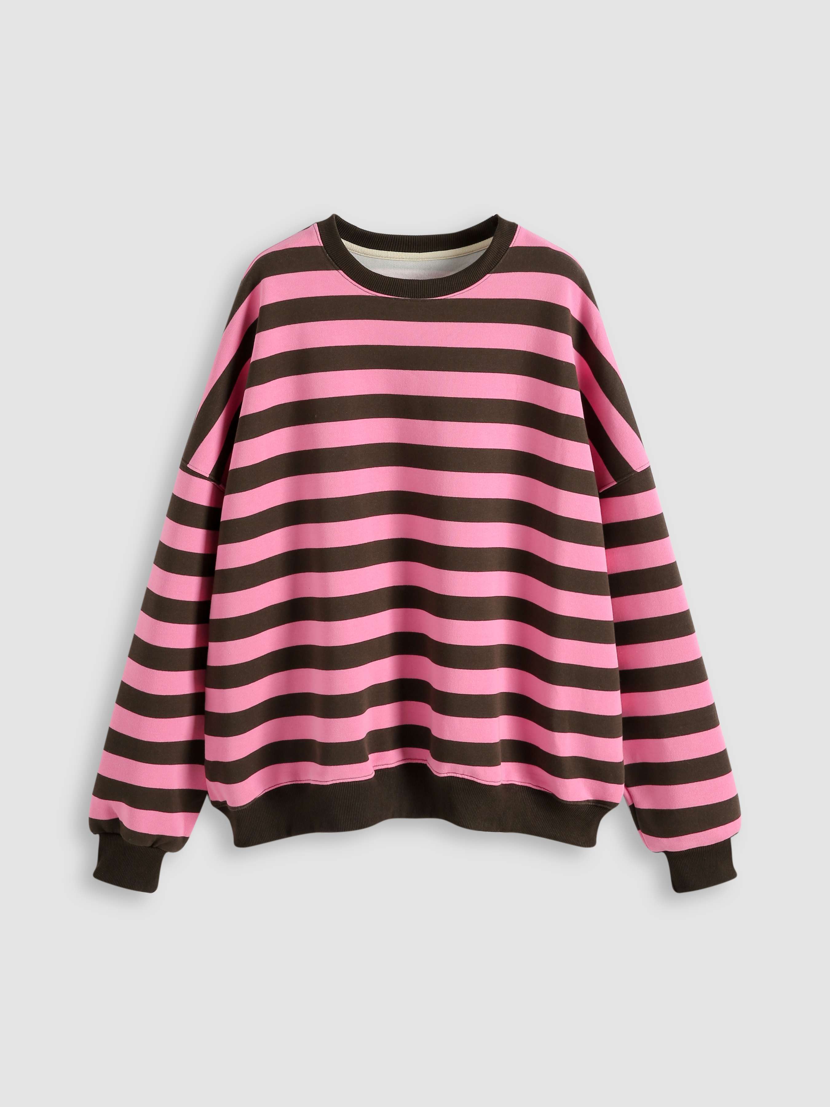 Pink discount striped sweatshirt