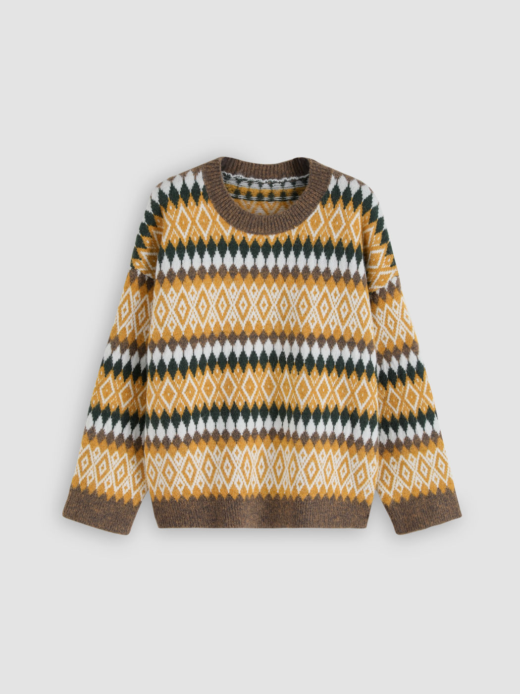 Vintage-Pullover mit Argyle-Print