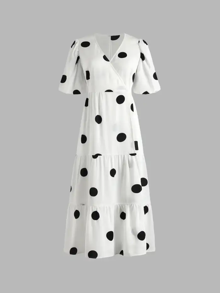 h&m polka dot maxi dress H&M Polka Dot Maxi Dress
