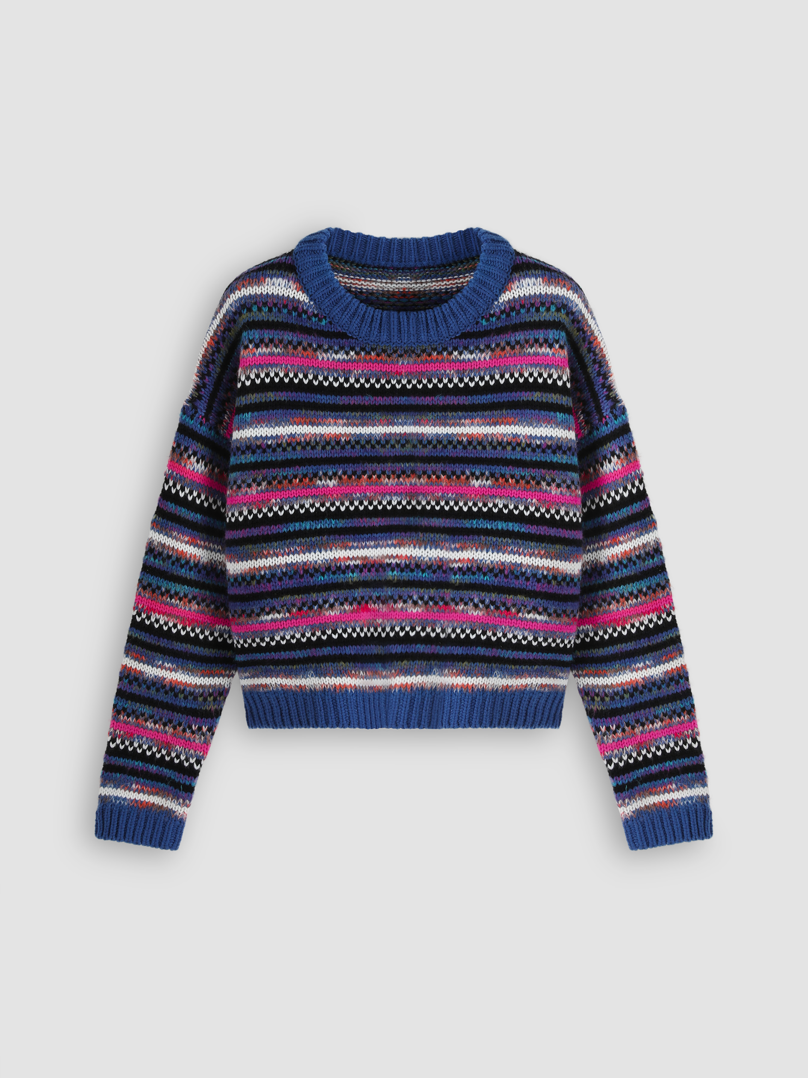 Rainbow Knit Long Sleeve Top Cider