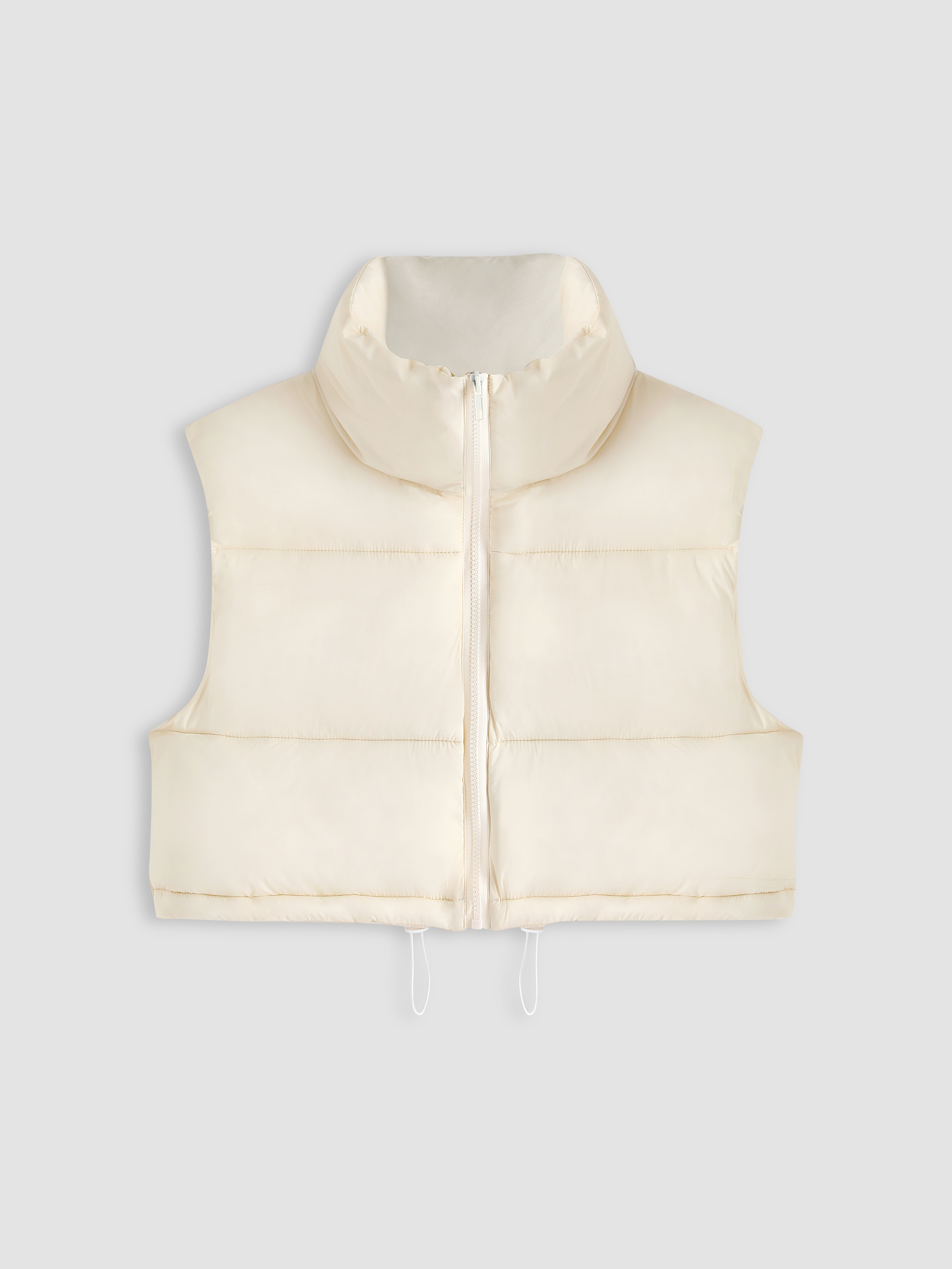 Cropped Puffer Vest, Solid Color Vest