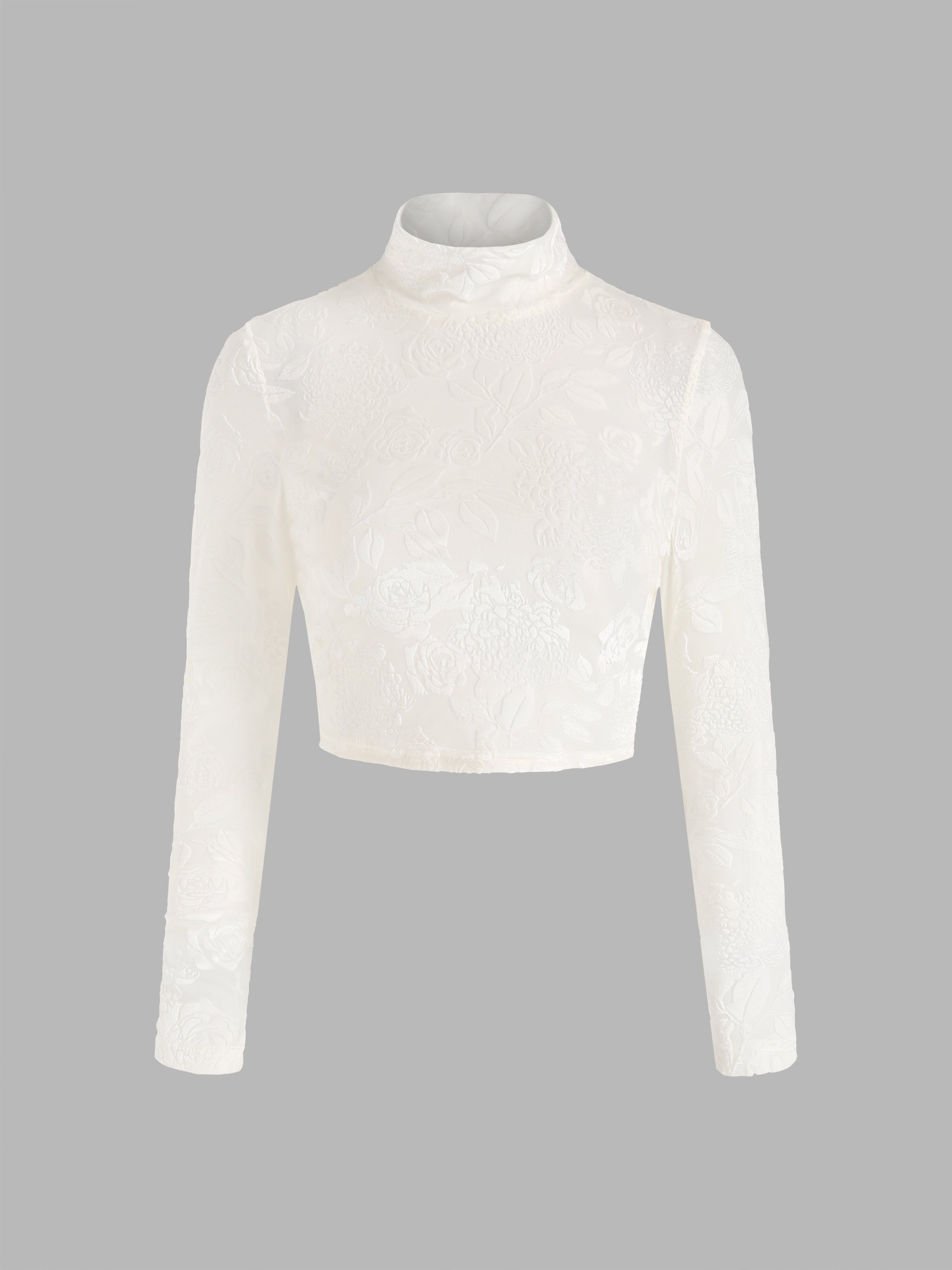 Love and Lace Sheer Turtleneck Top - Cider