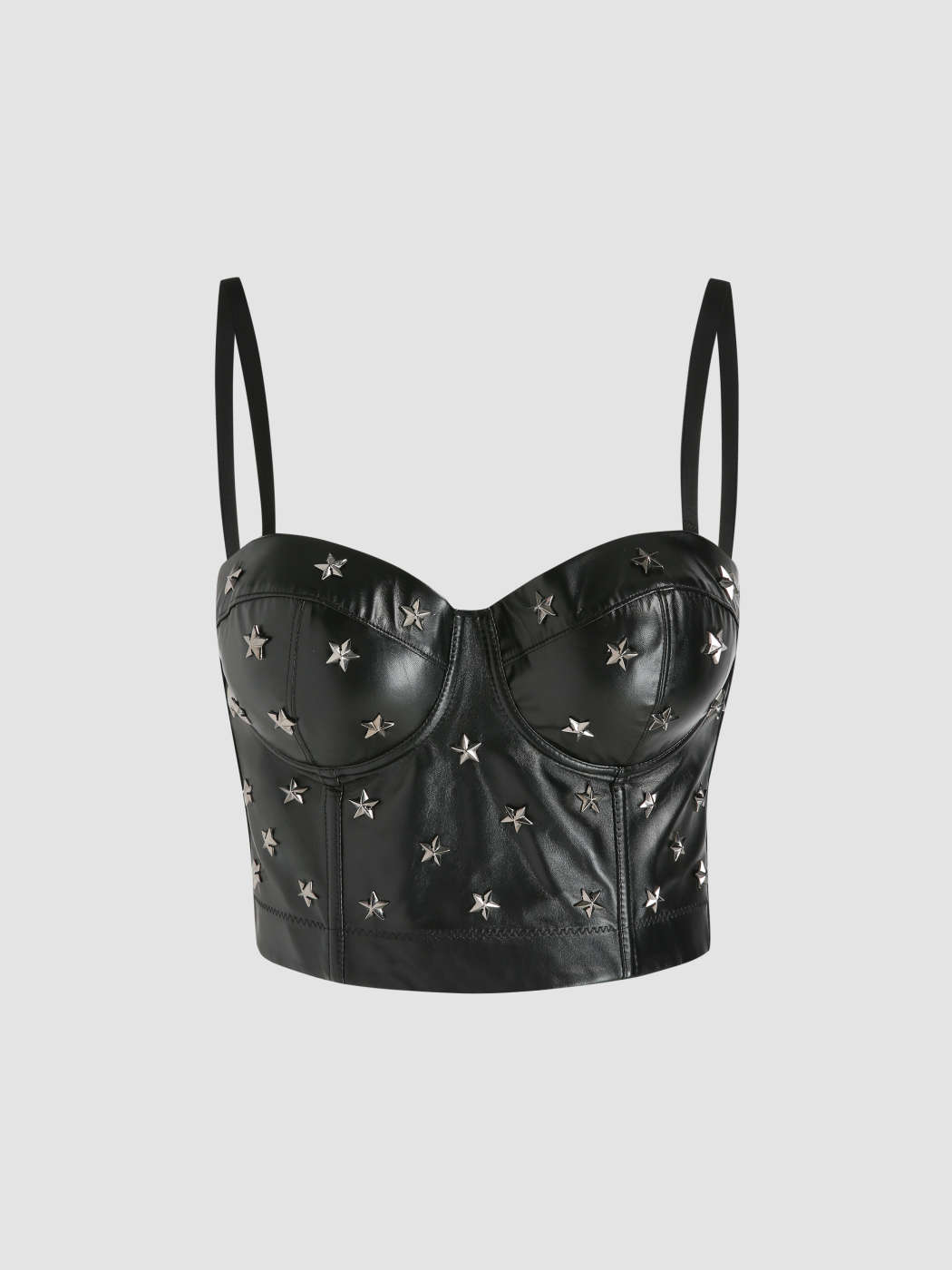 Under The Stars Leather Bustier Top - Cider