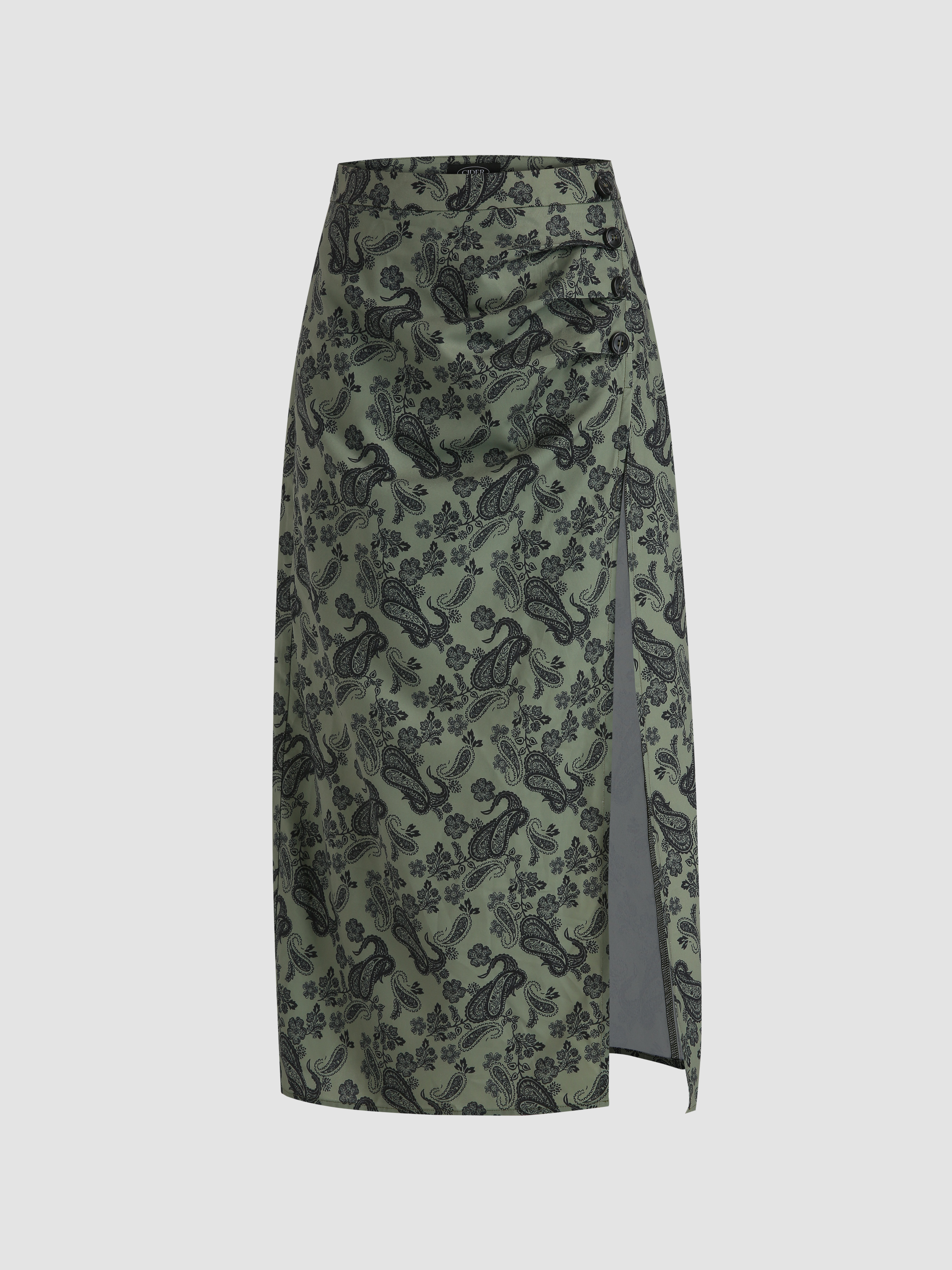 Paisley Maxi Slit Skirt