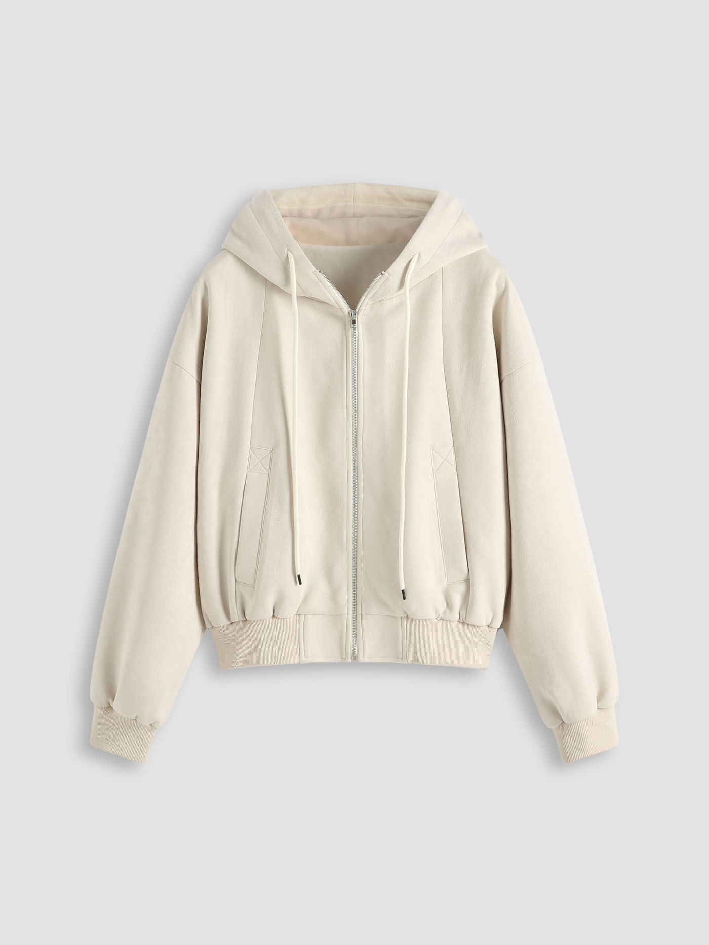 Light Grey Zip Up Hoodie