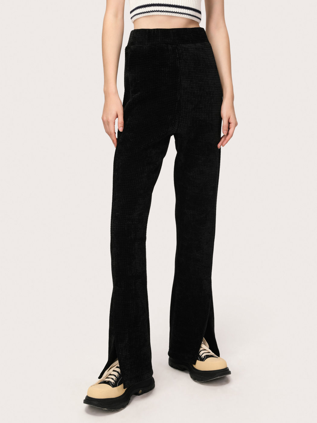 Into The Night Black Flare Trousers