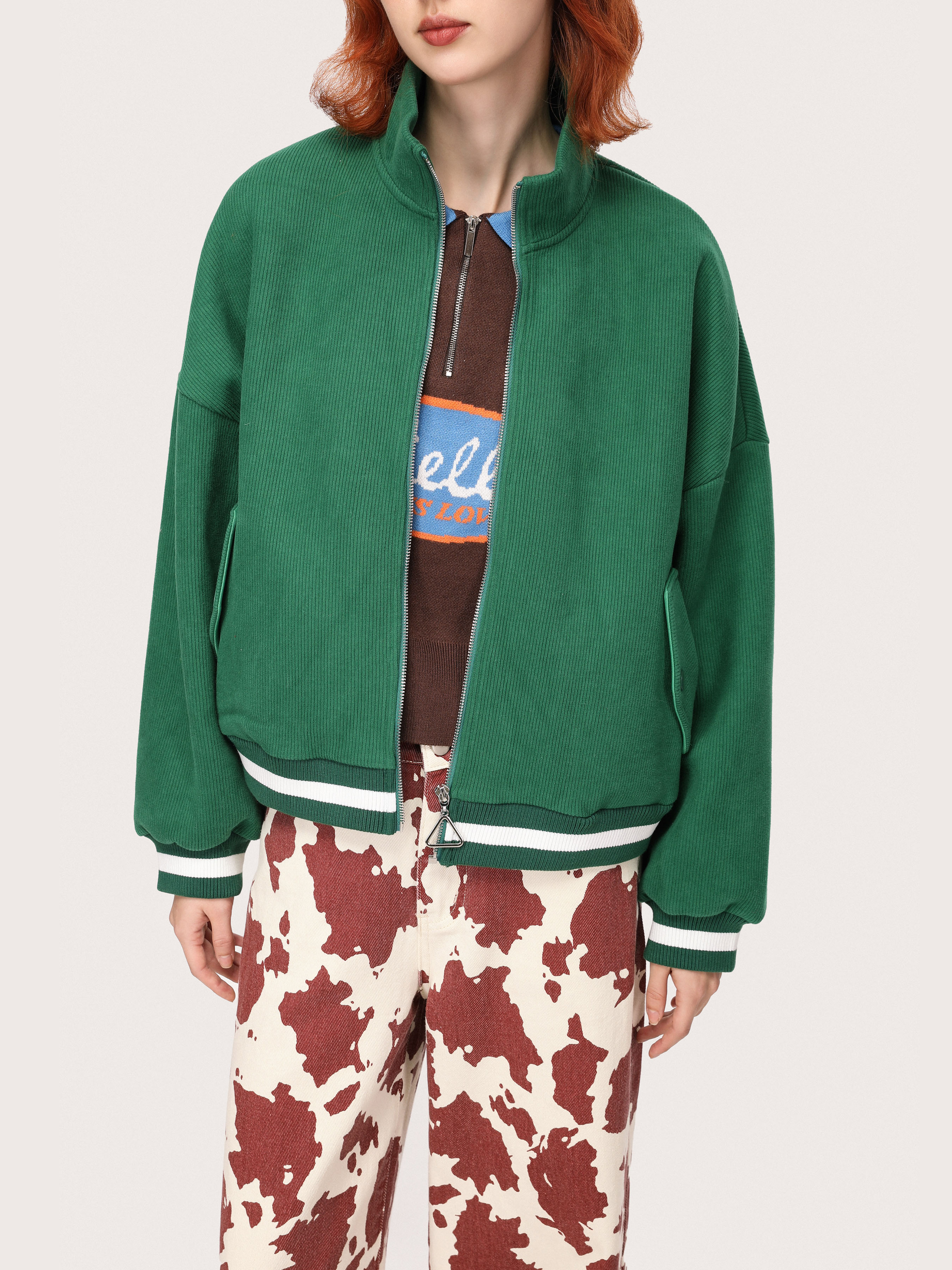 Fields of Green Bomber Jacket Cider