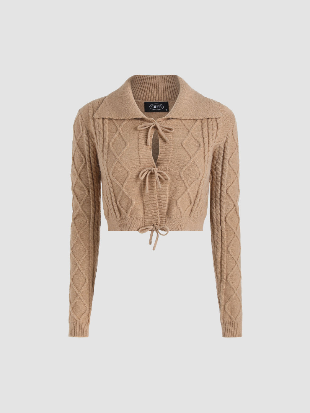 Texture Bow Front Cardigan