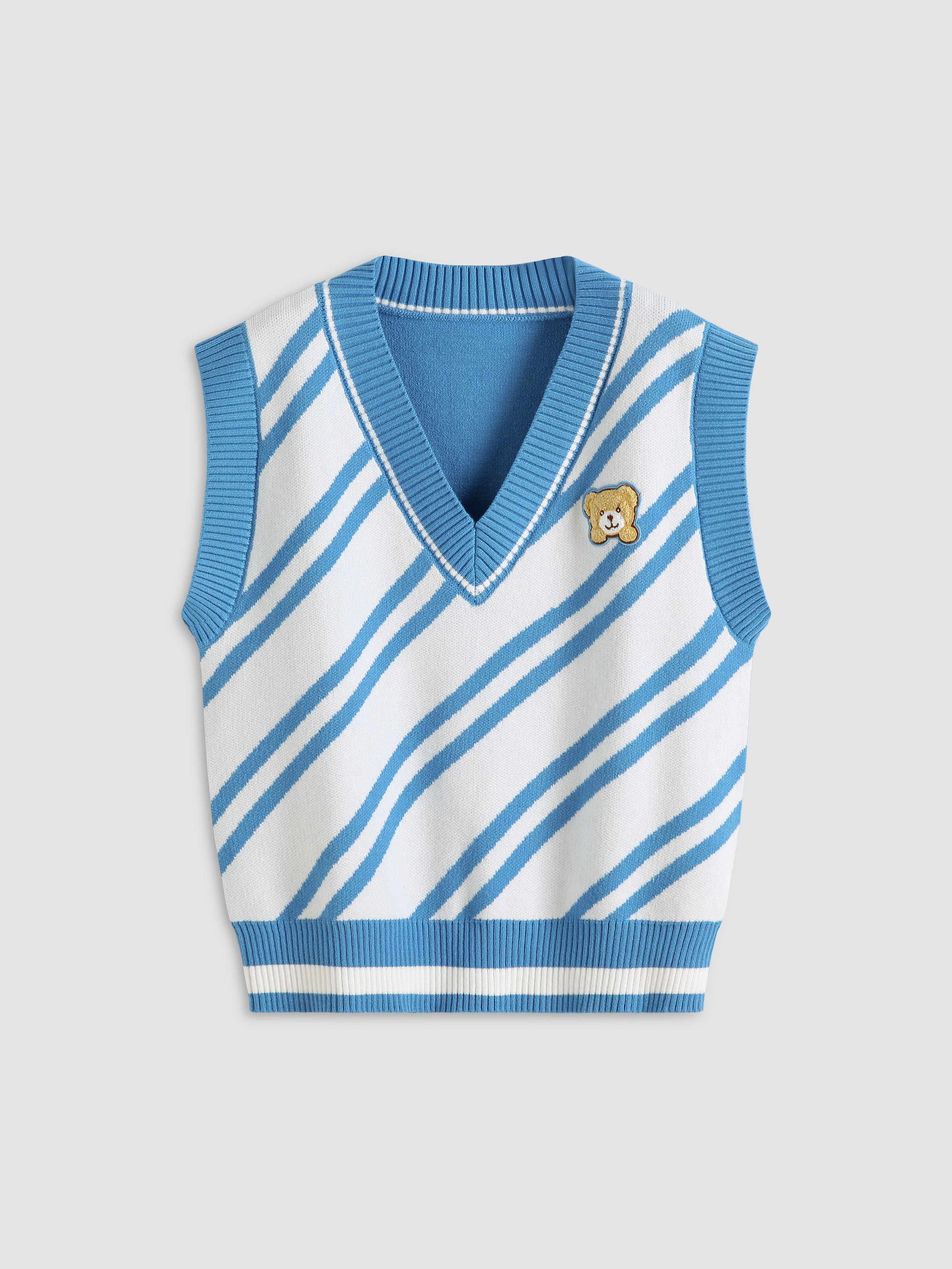 Bear Pattern Vest Cider