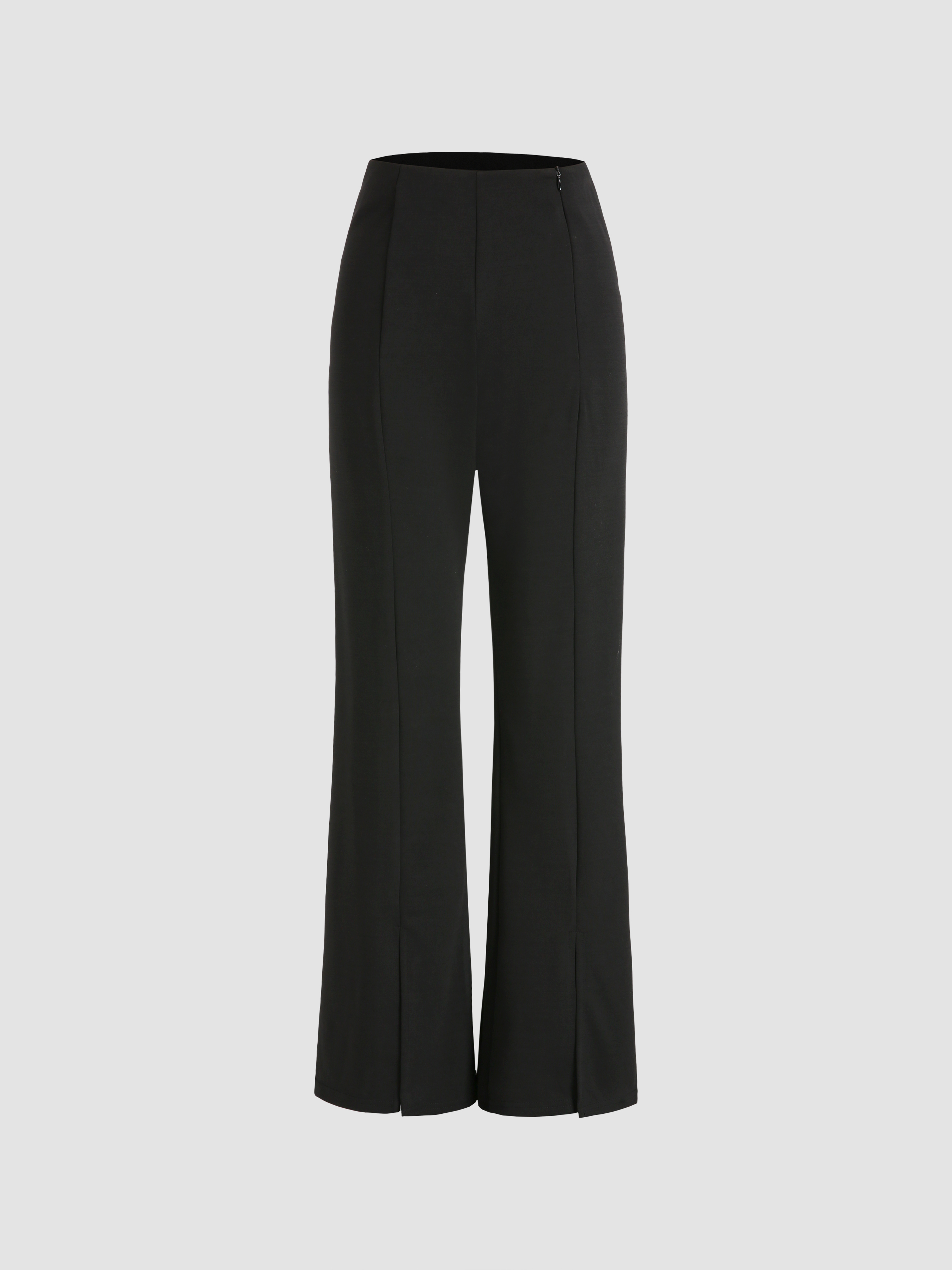 black slit trousers