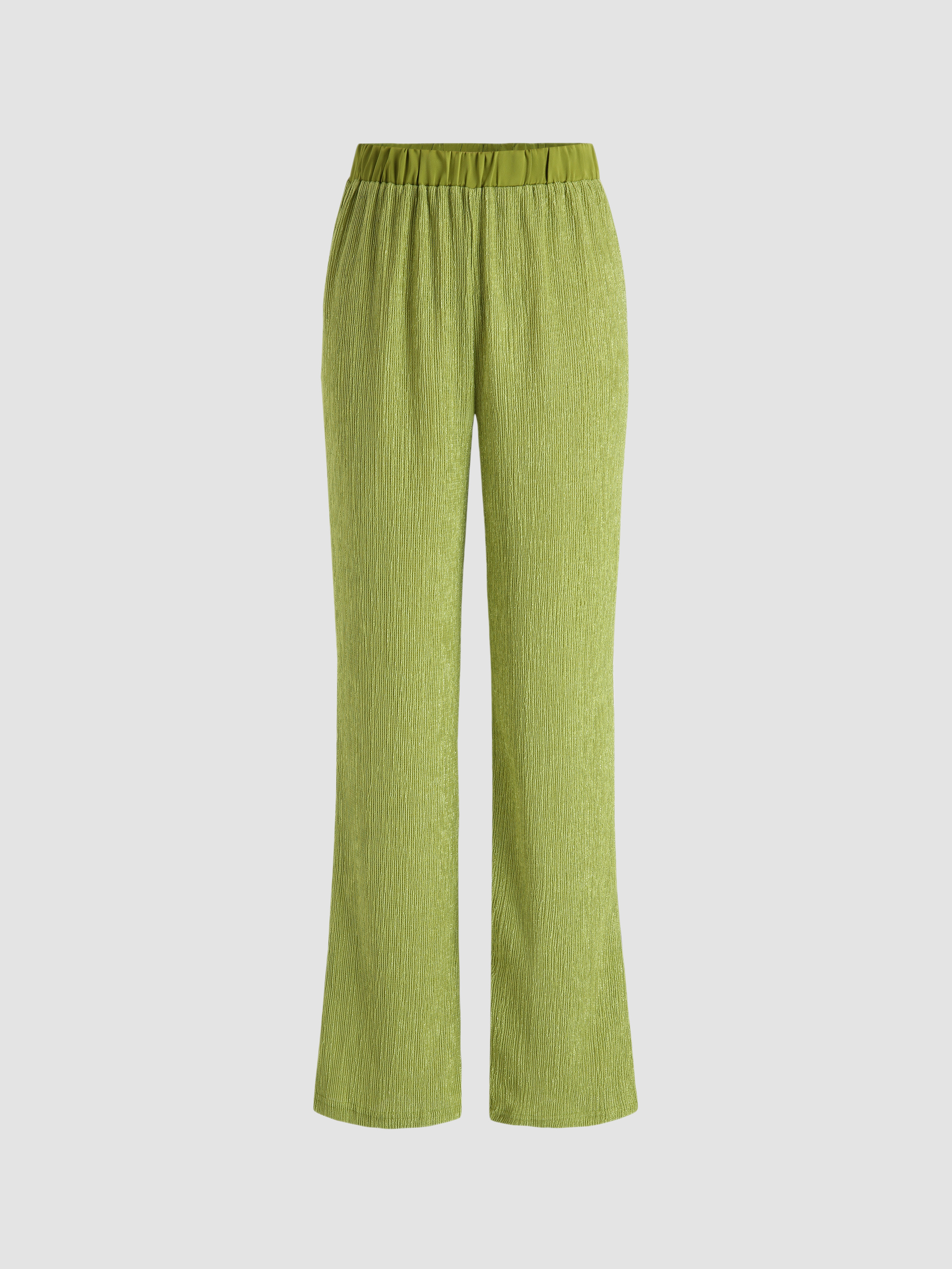 Green Texture Pants - Cider