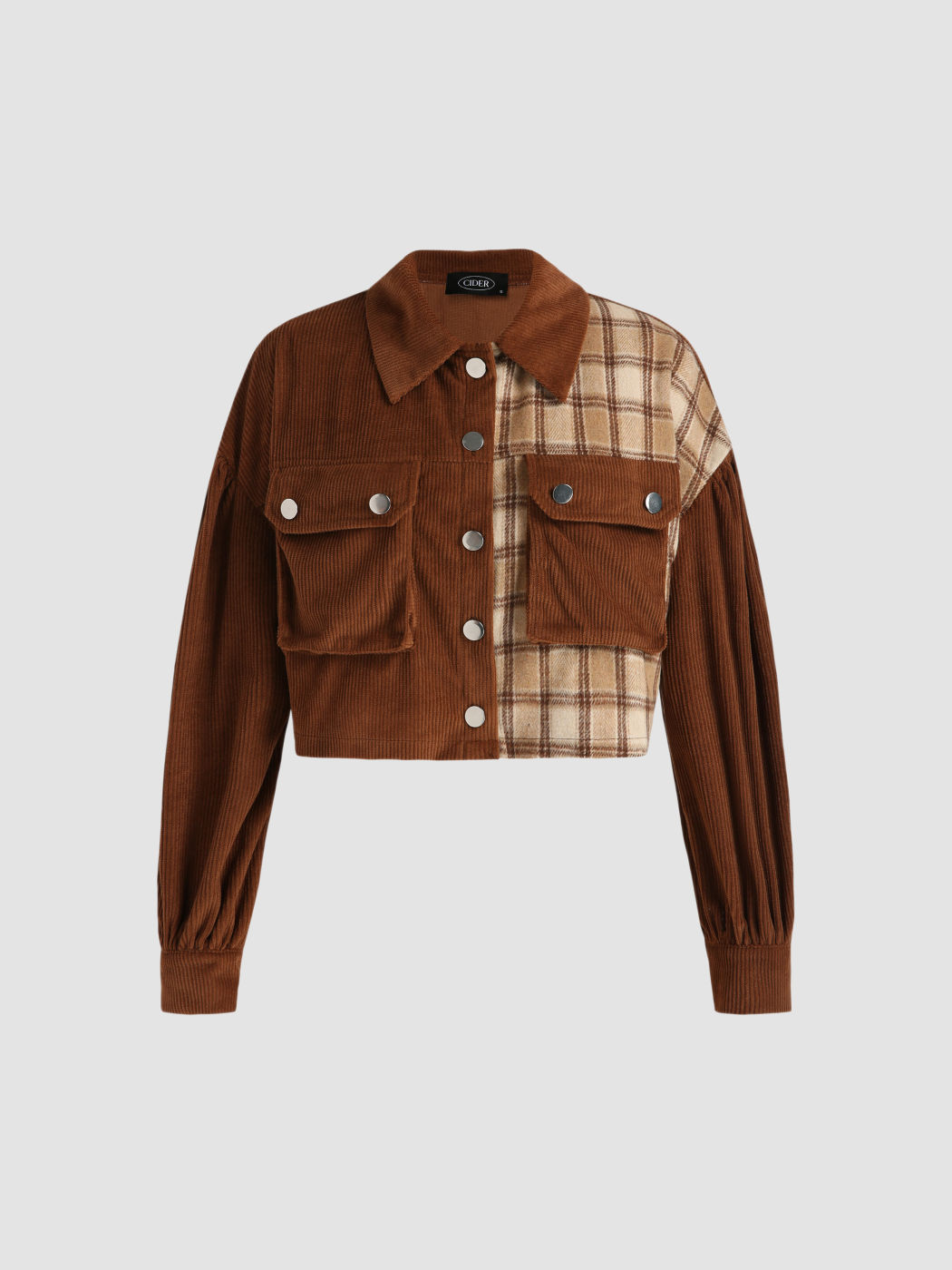 Corduroy Plaid Jacket Cider