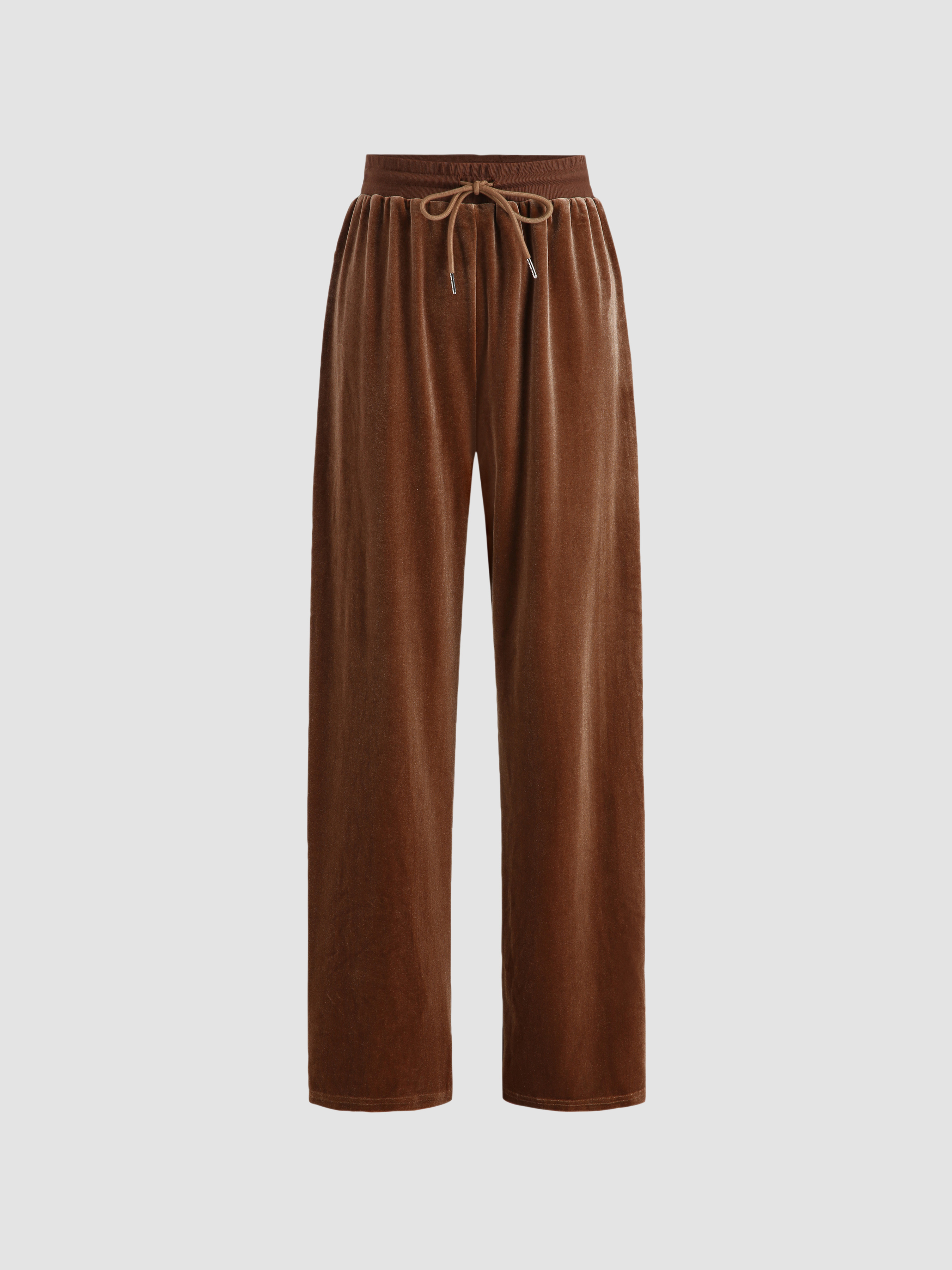 Brown Velvet Pants
 Casual Brown Velvet Pants Cider