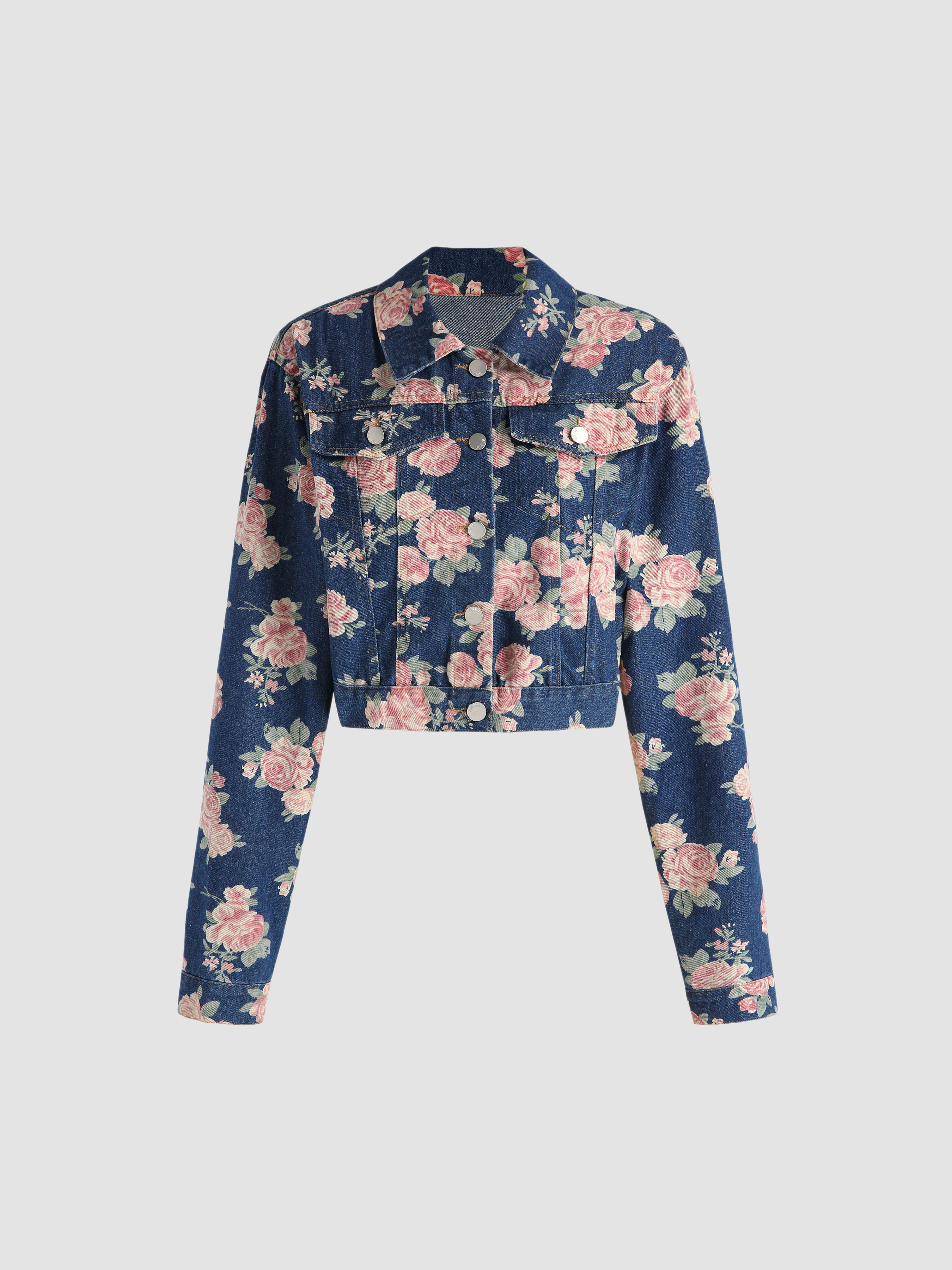 Floral Denim Jacket Cider