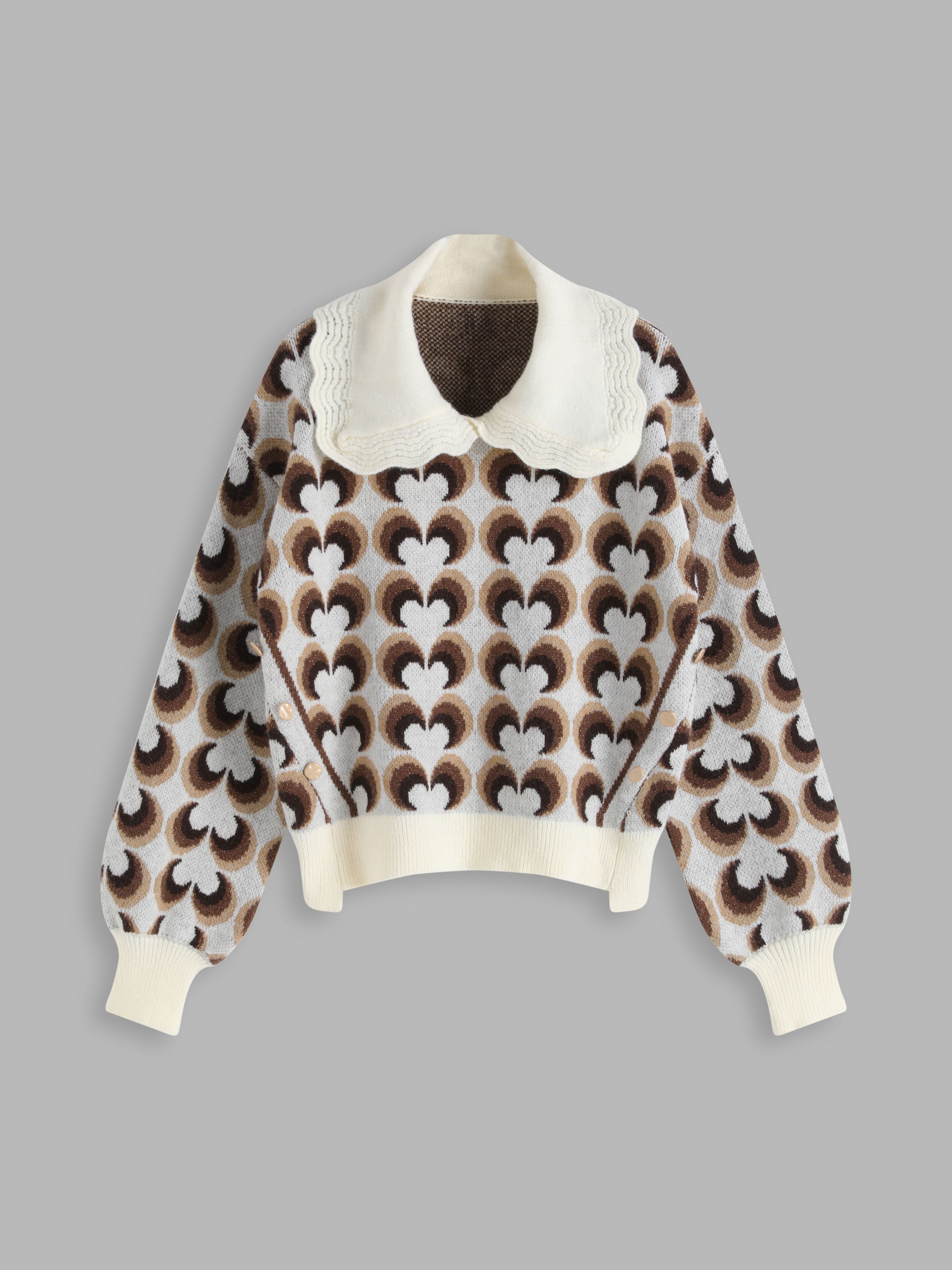 heart wave sweater cider