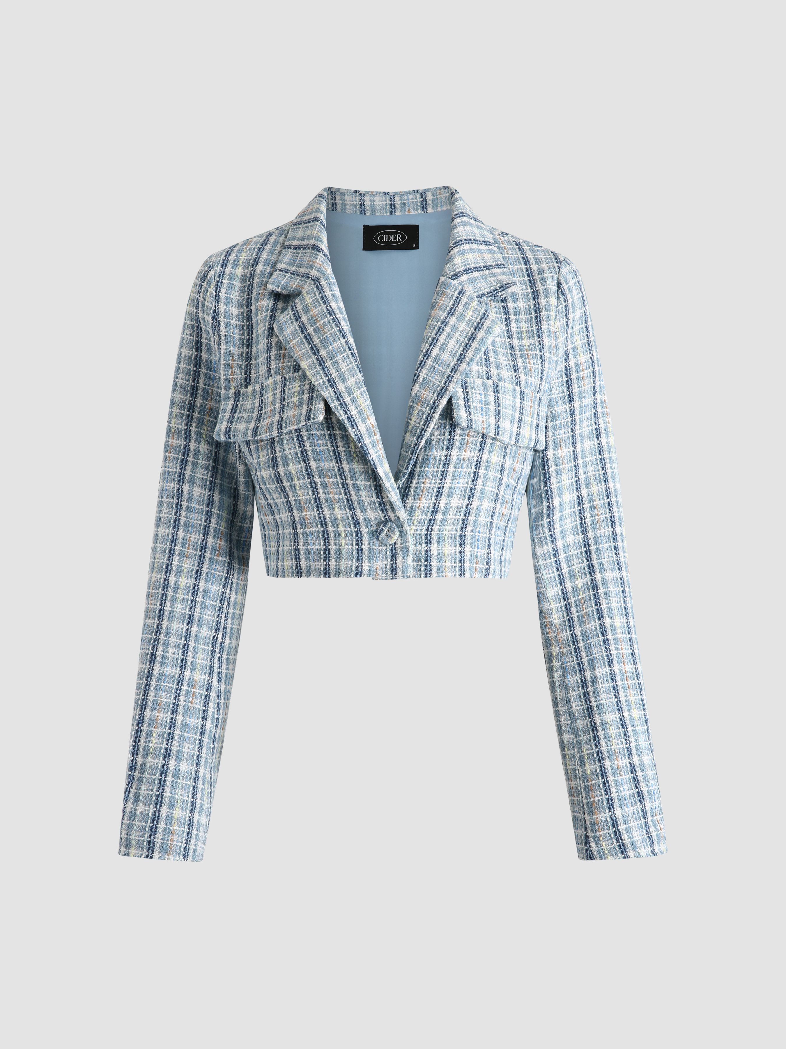 tweed cropped blazer