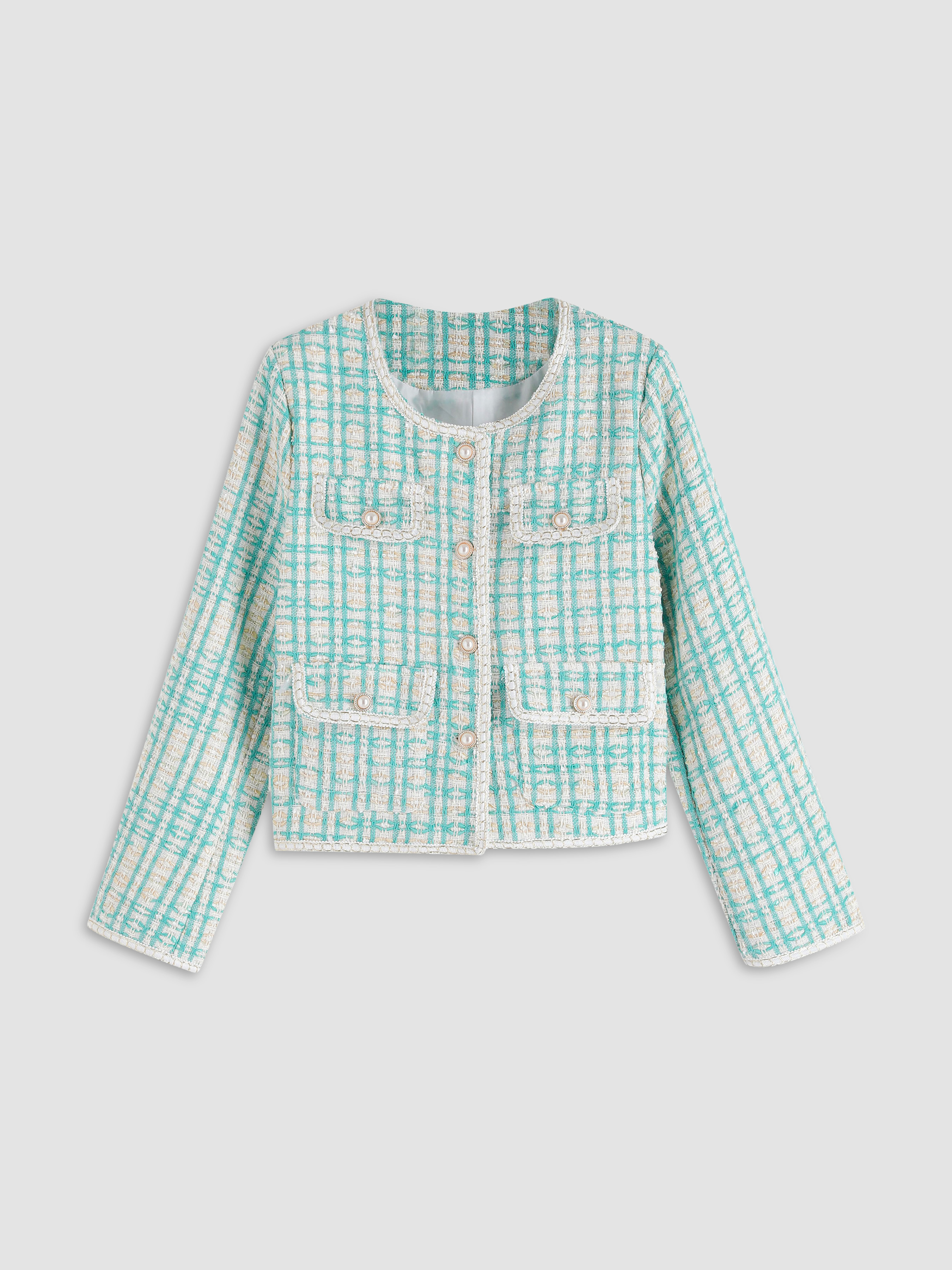 Tweed Jacket Trimmed With Braid Cider