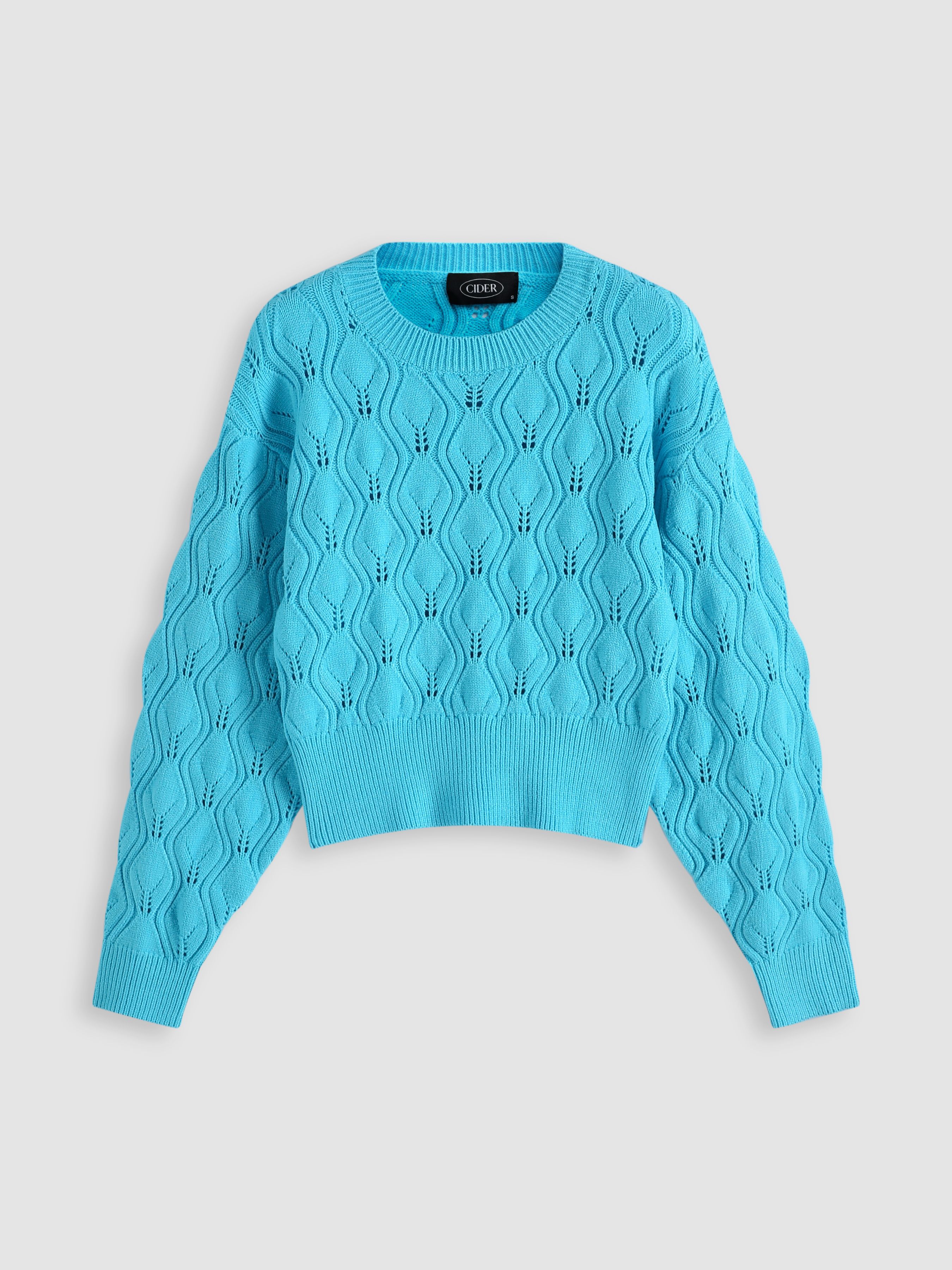Blue Texture Sweater - Cider
