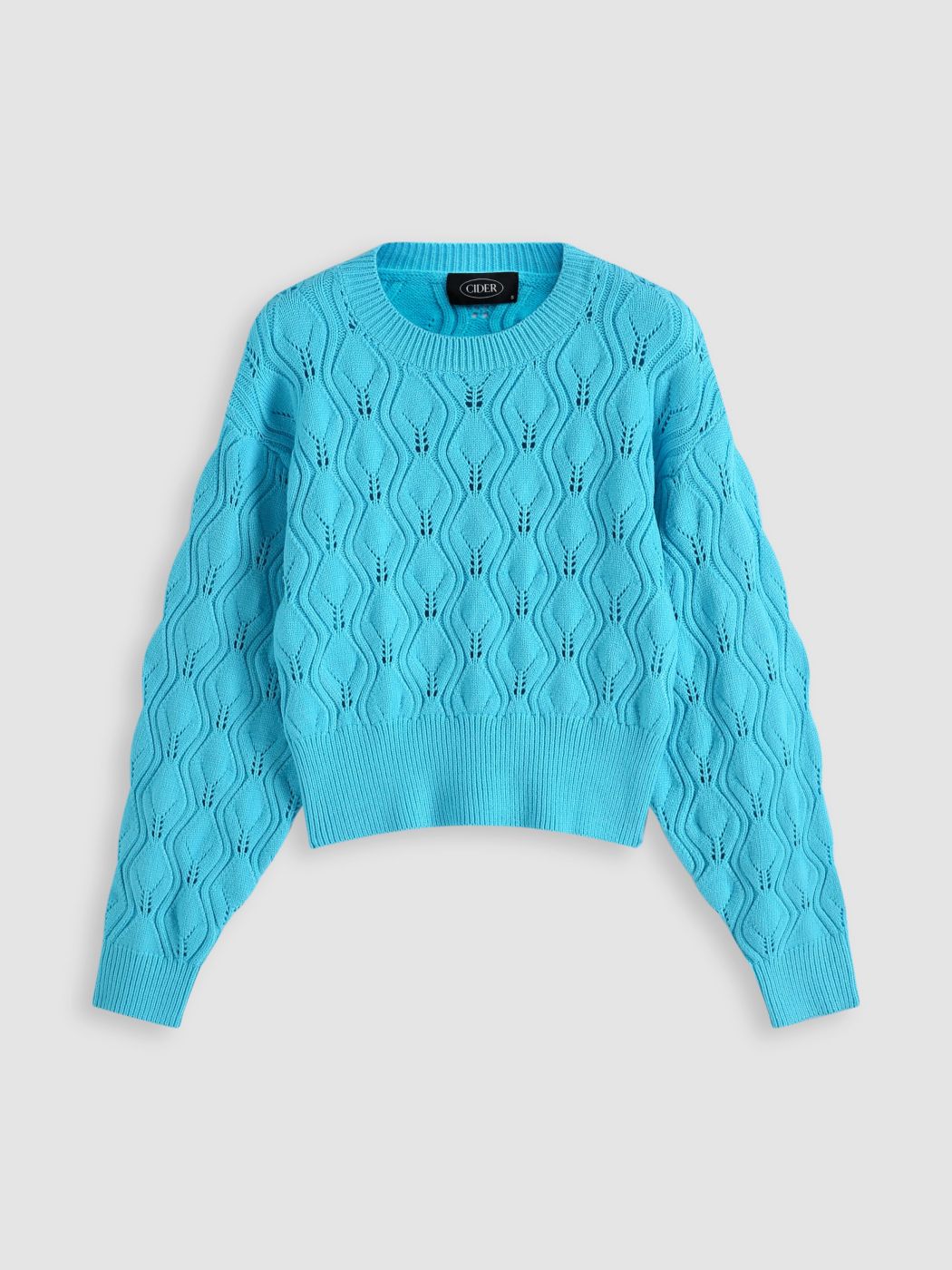 Blue Texture Sweater Cider