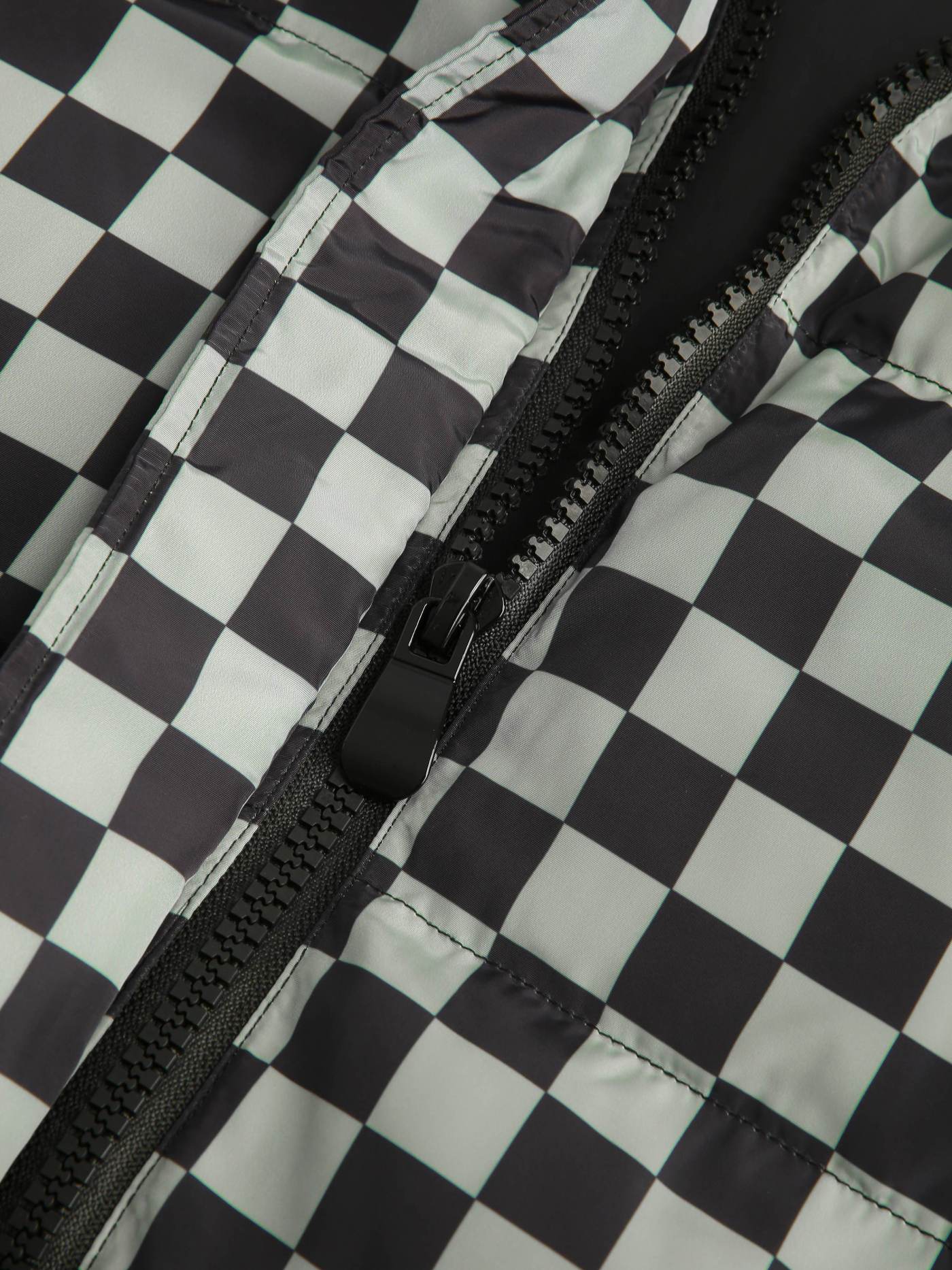 Checker Board Puffer Coat
