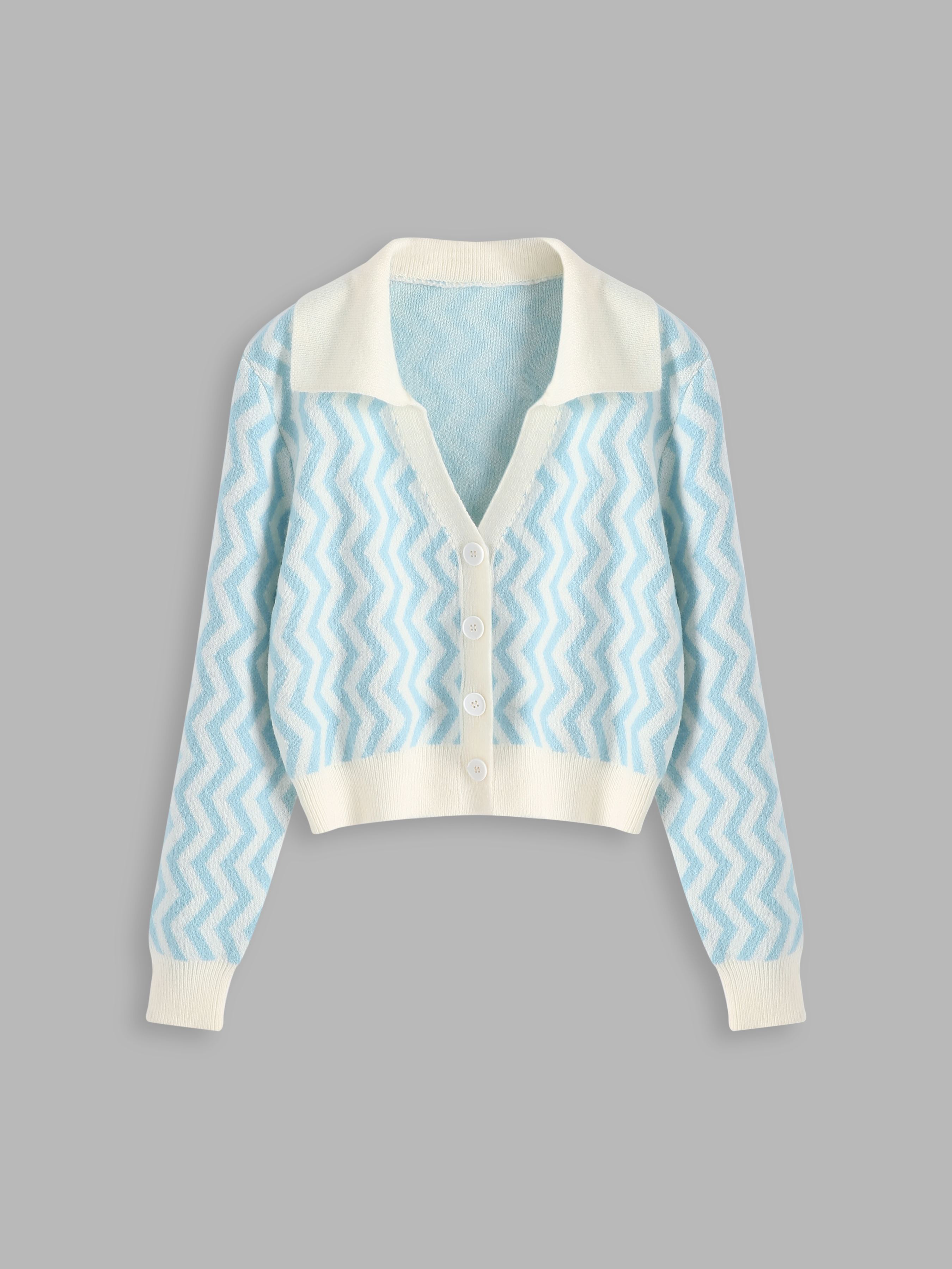 Chevron Collar Cardigan Cider