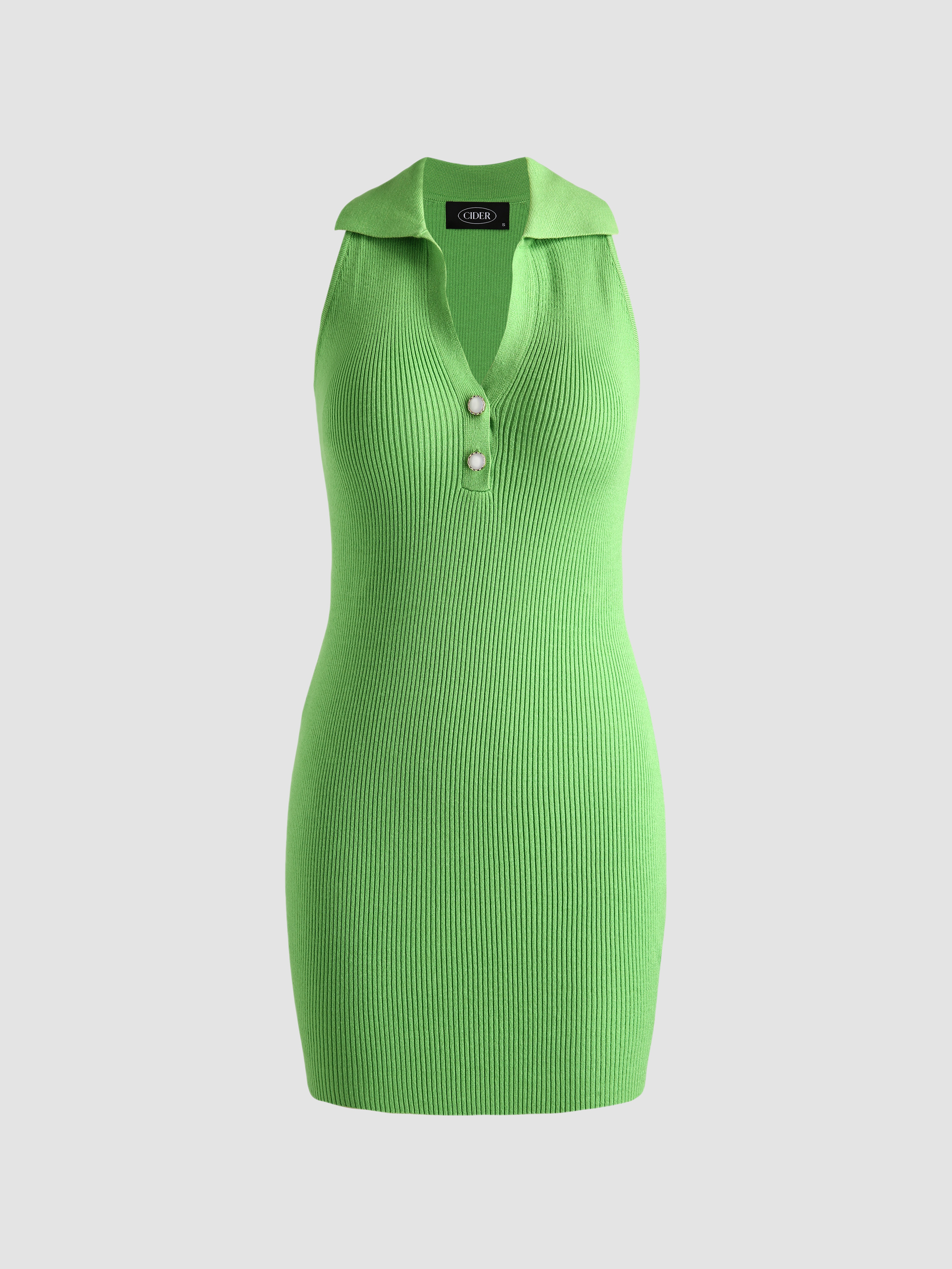 Knit Green Bodycon Dress